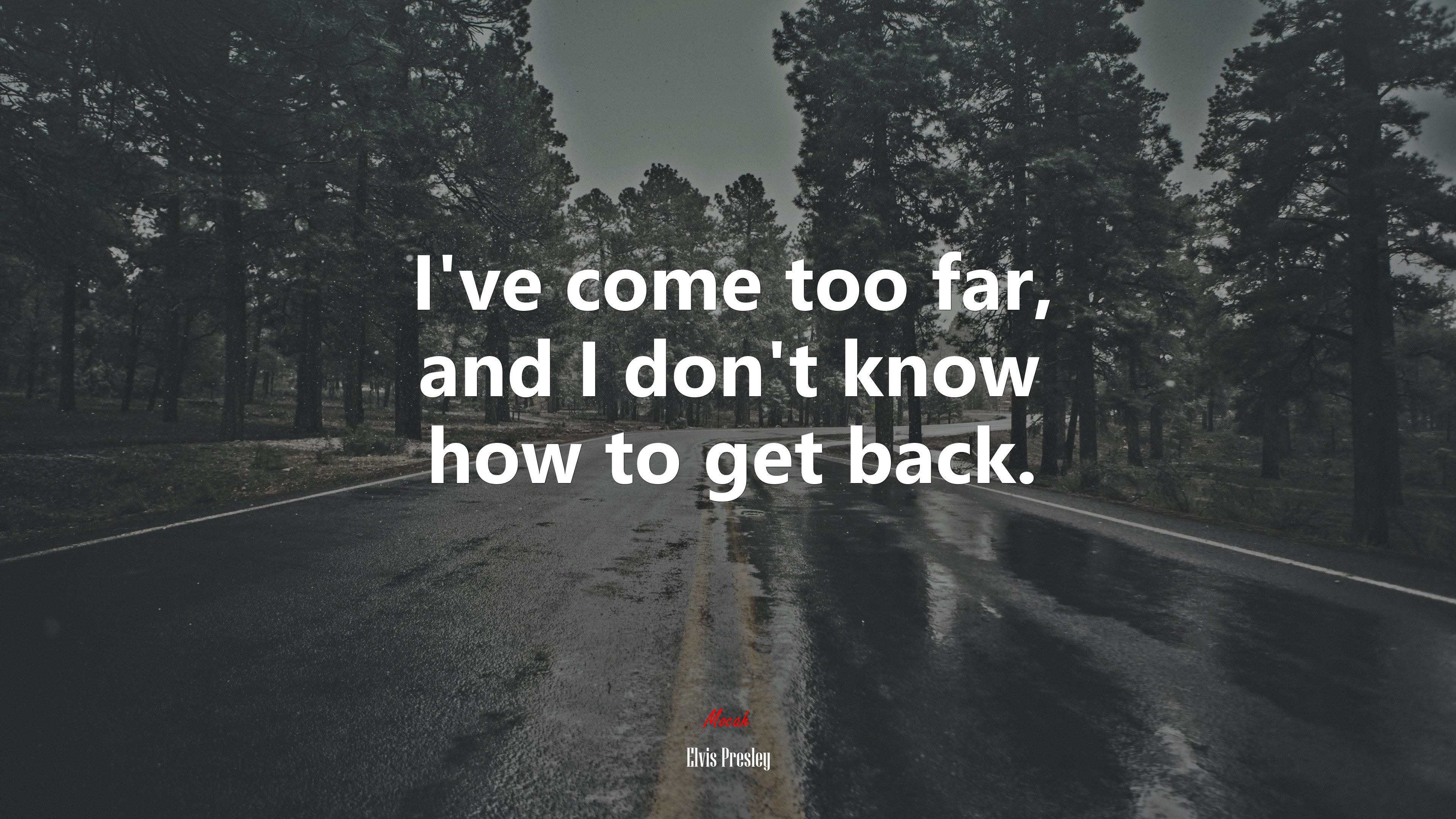 I’ve come too far, and I don’t know how to get back. | Elvis Presley quote HD Wallpaper