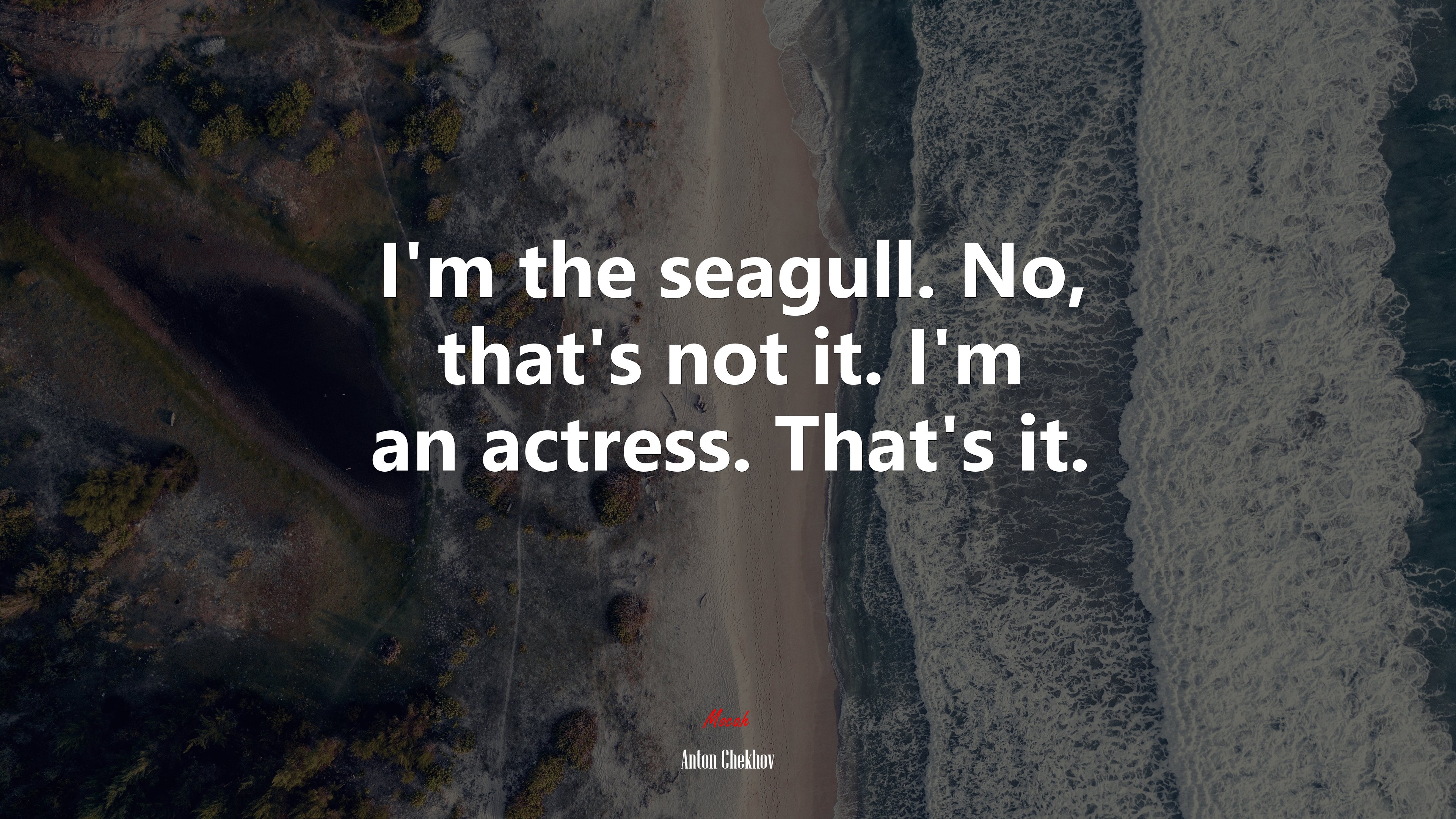 I’m the seagull. No, that’s not it. I’m an actress. That’s it. | Anton Chekhov quote HD Wallpaper