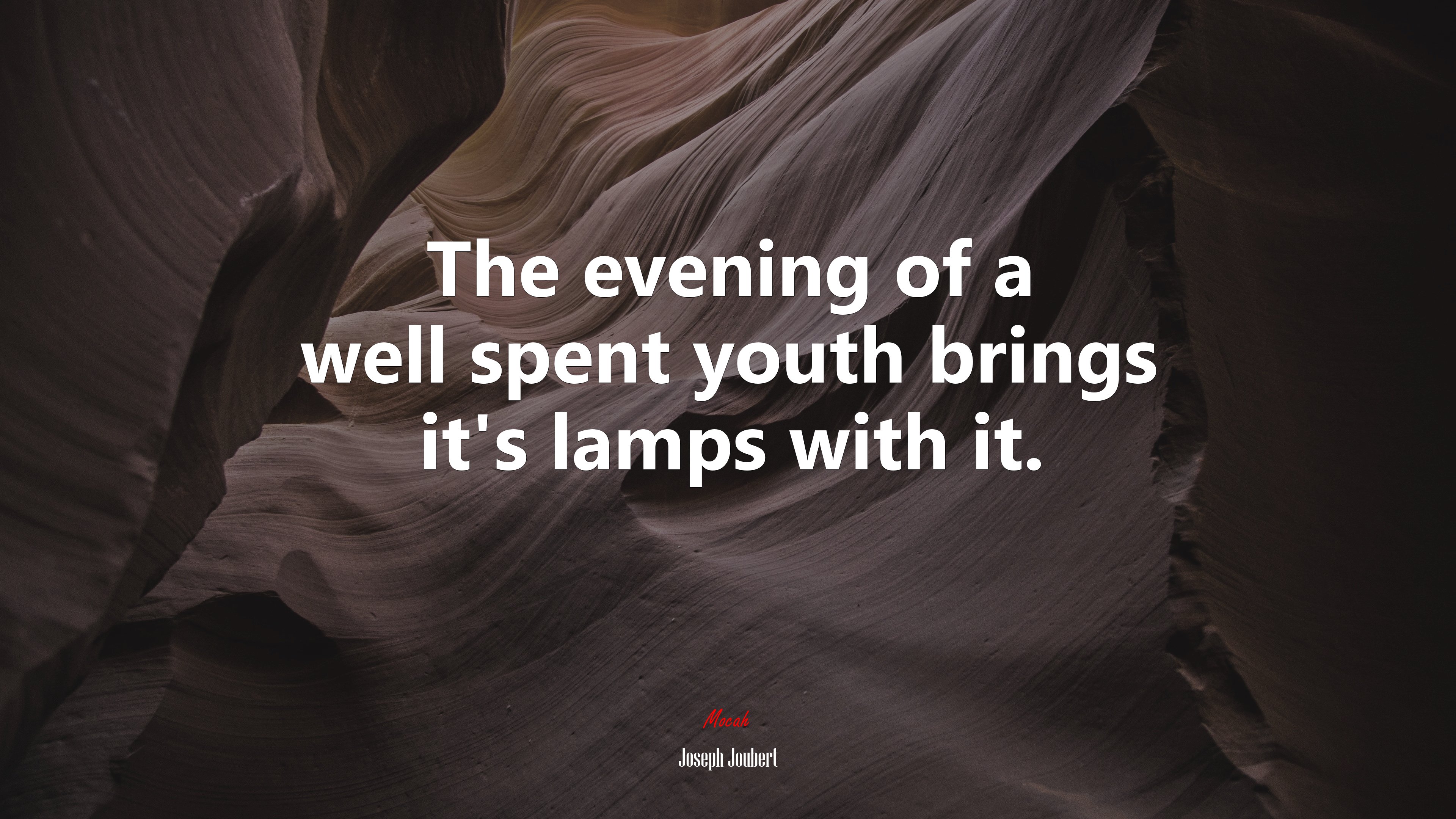 The evening of a well spent youth brings it’s lamps with it. | Joseph Joubert quote HD Wallpaper