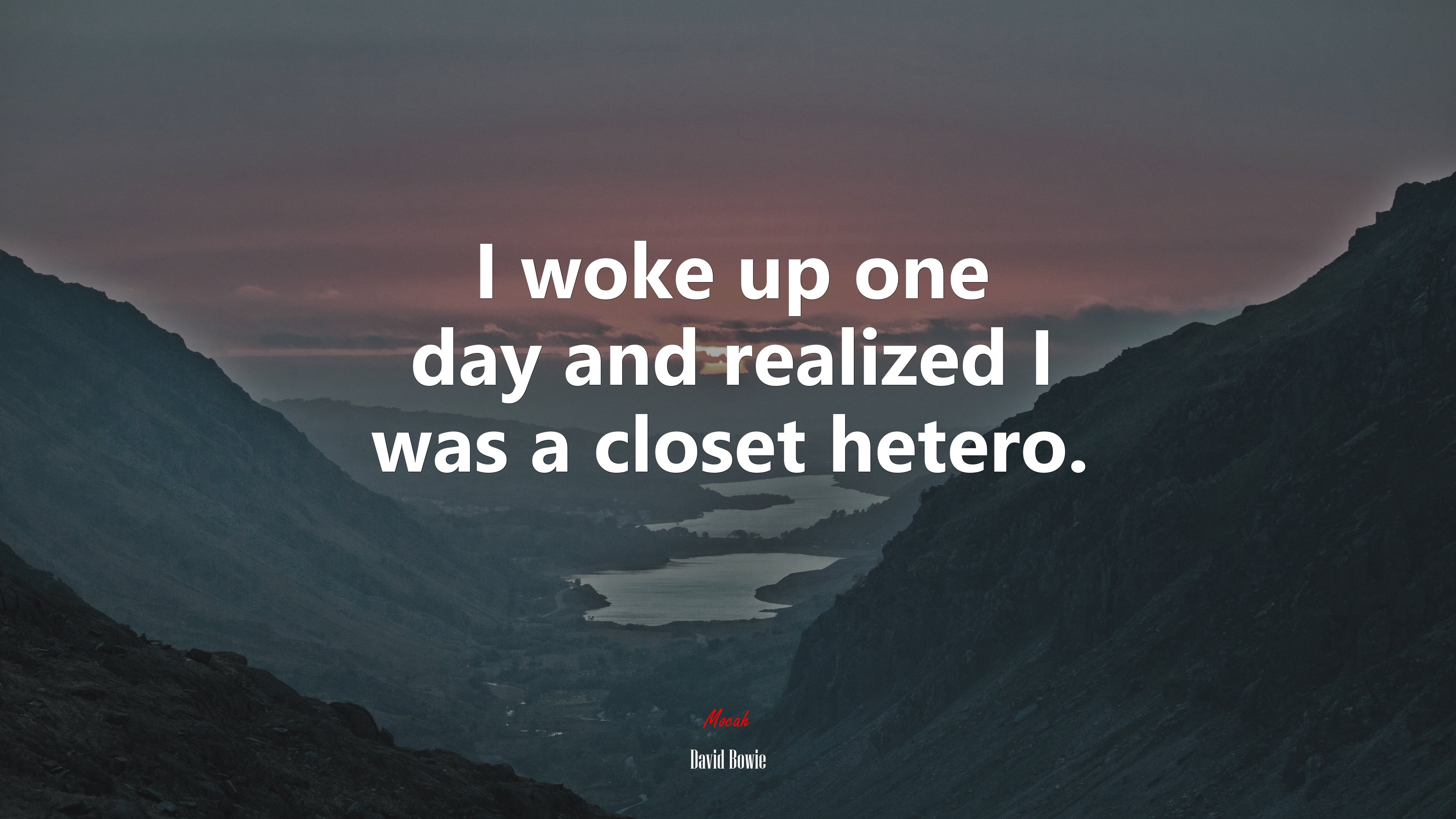 I woke up one day and realized I was a closet hetero. | David Bowie quote HD Wallpaper