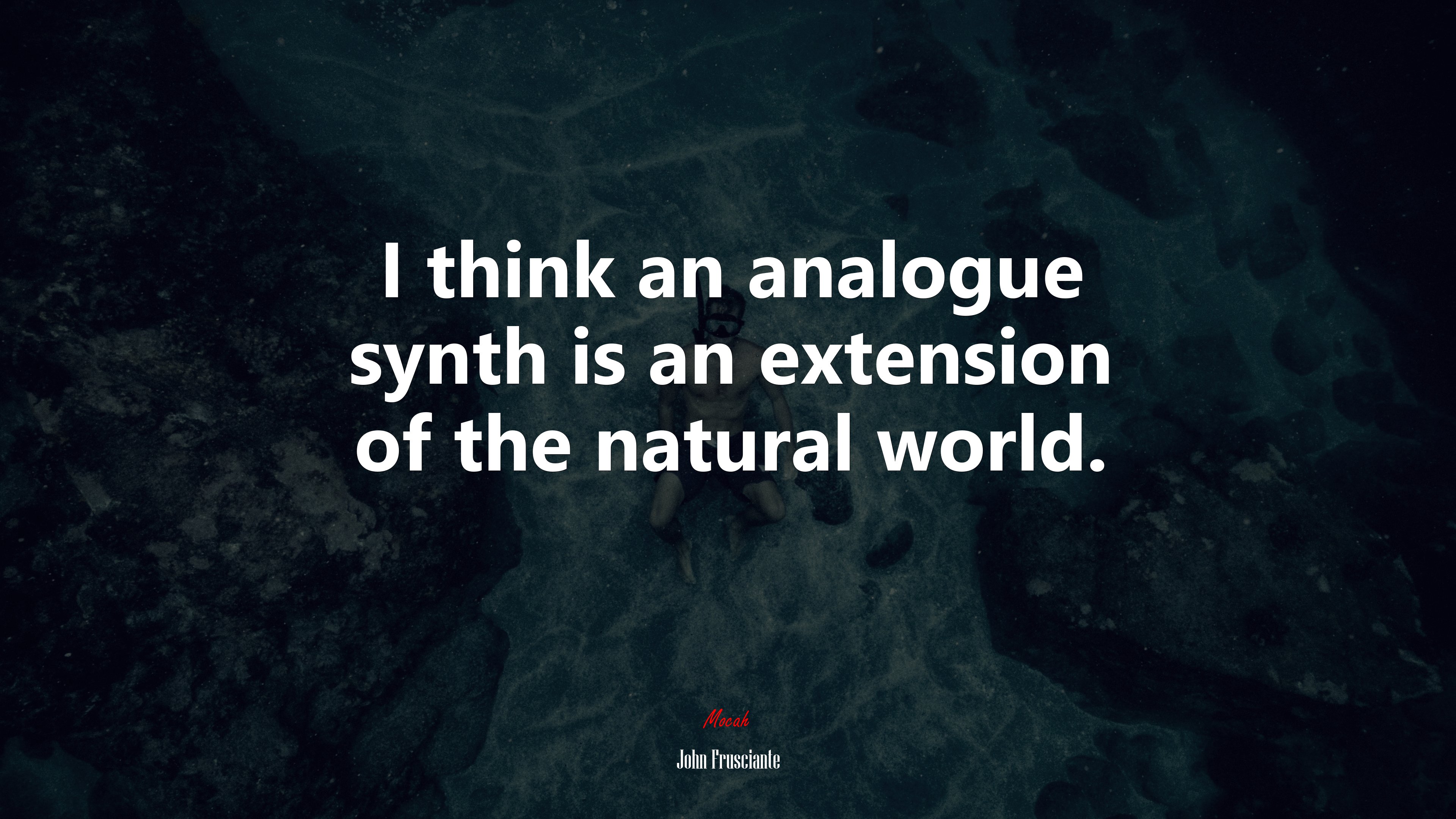 I think an analogue synth is an extension of the natural world. | John Frusciante quote HD Wallpaper