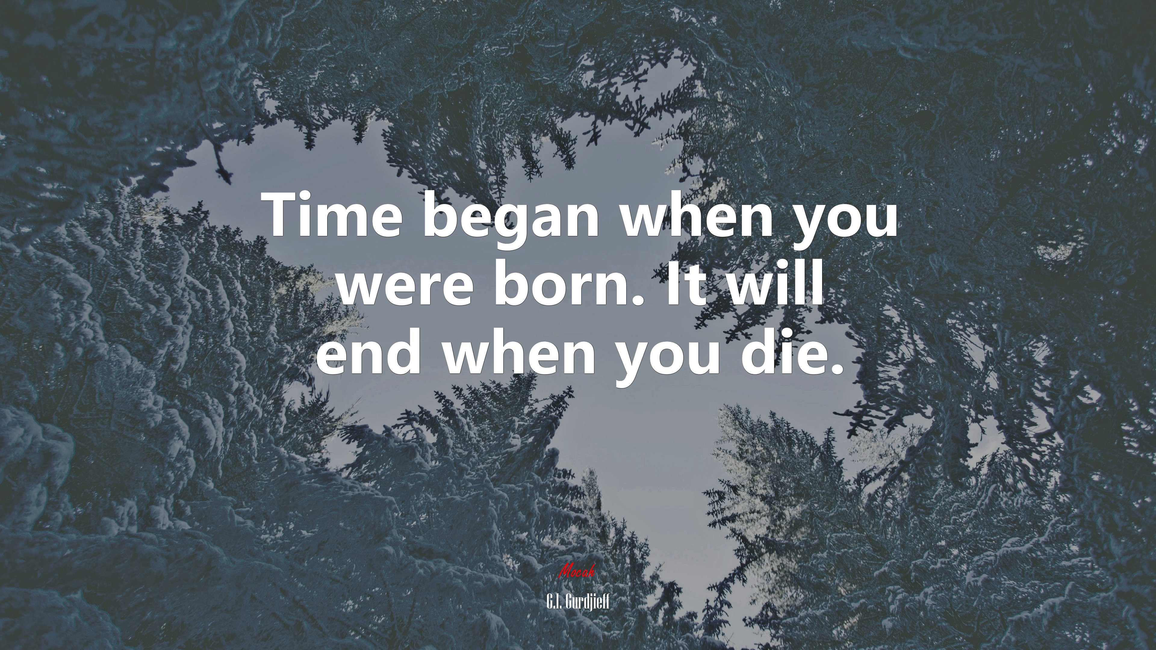Time began when you were born. It will end when you die. | G.I. Gurdjieff quote HD Wallpaper