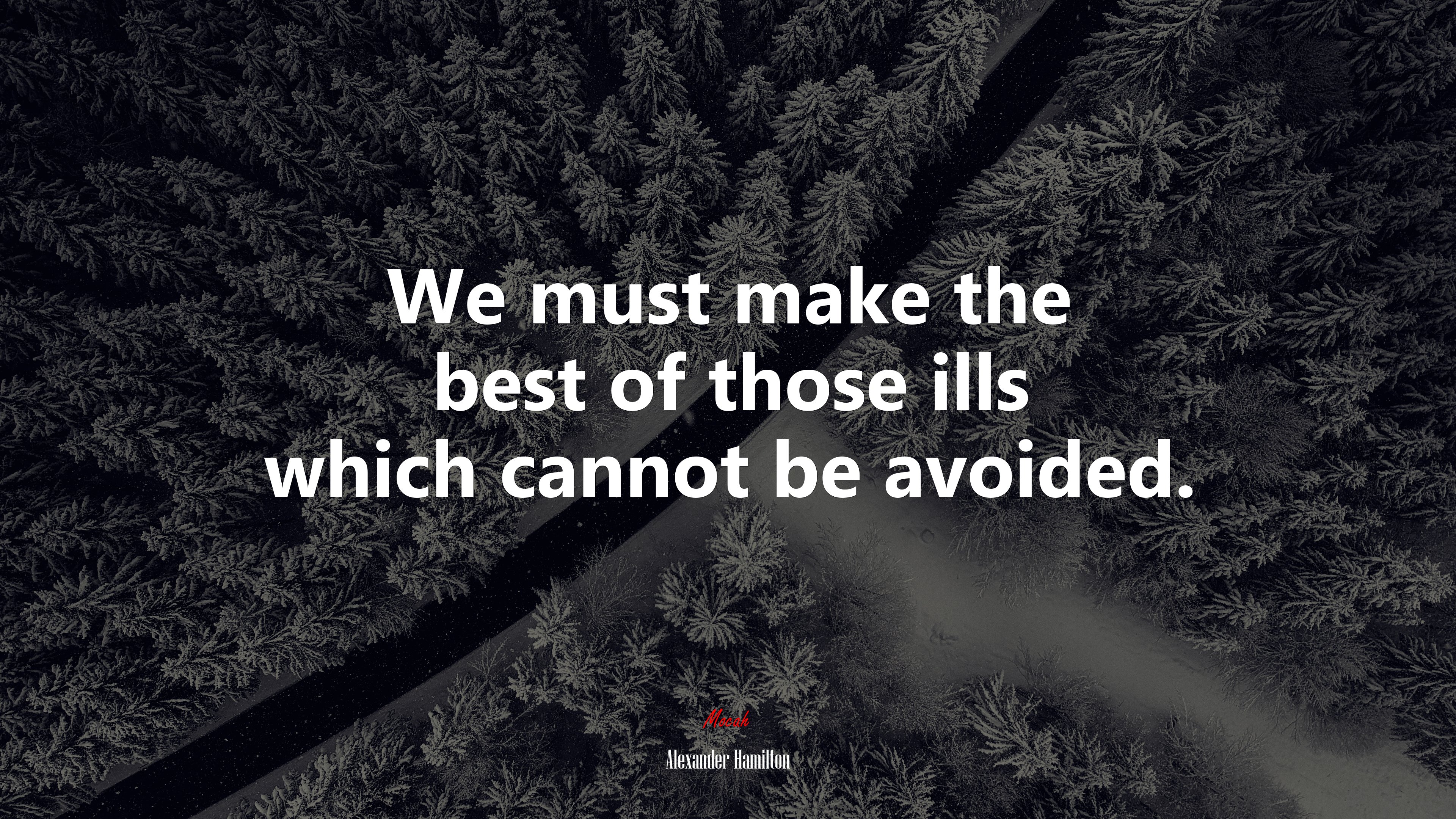 We must make the best of those ills which cannot be avoided. | Alexander Hamilton quote HD Wallpaper