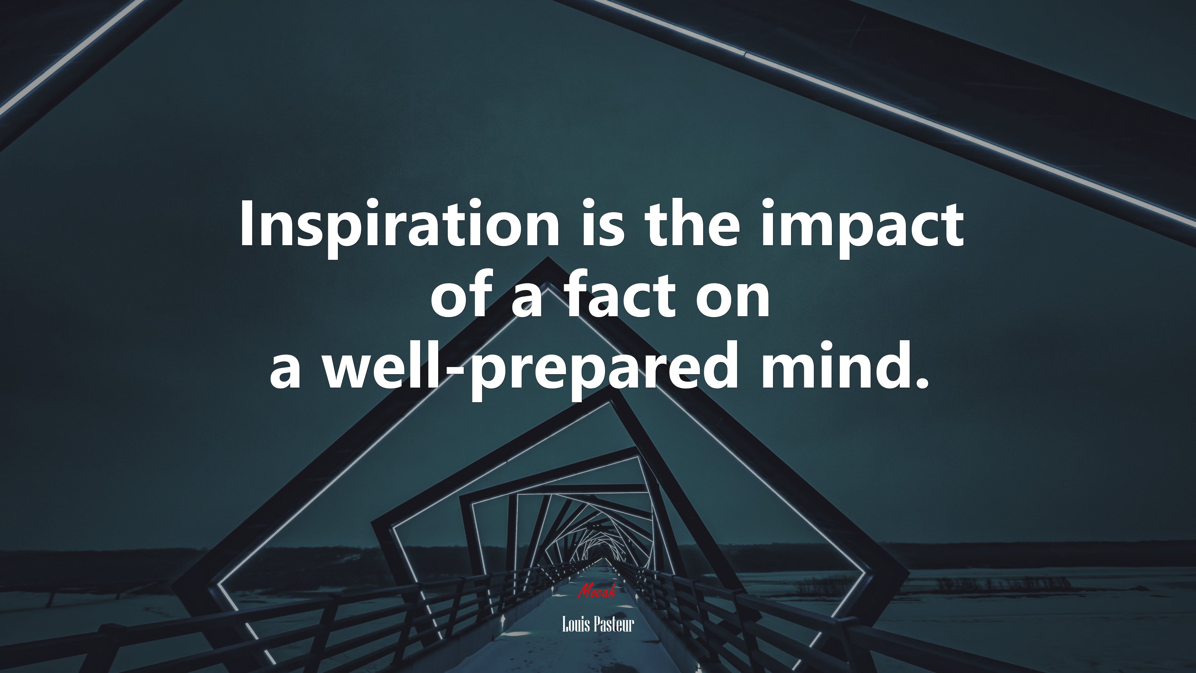 Inspiration is the impact of a fact on a well-prepared mind. | Louis Pasteur quote HD Wallpaper