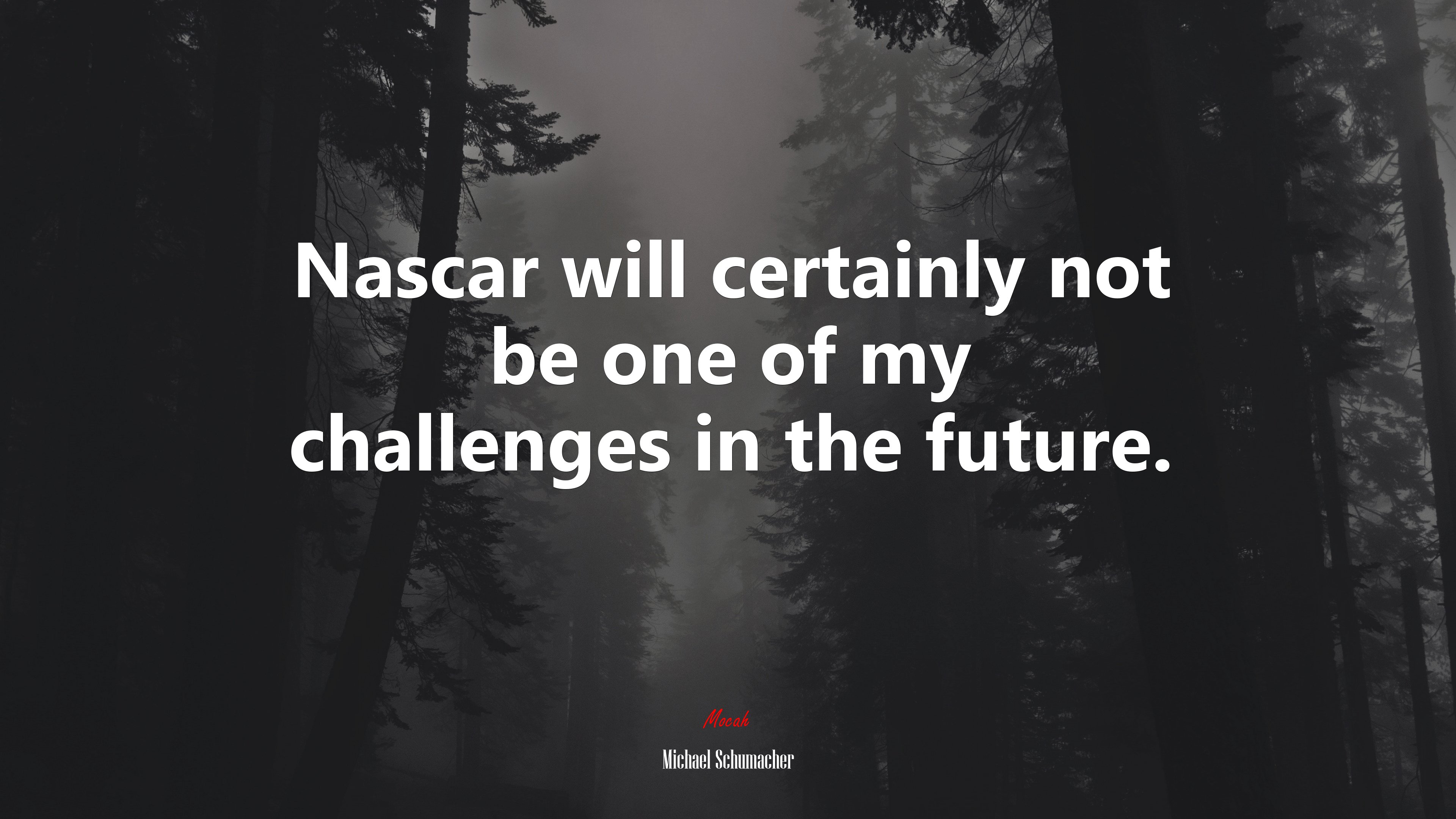 Nascar will certainly not be one of my challenges in the future. | Michael Schumacher quote HD Wallpaper