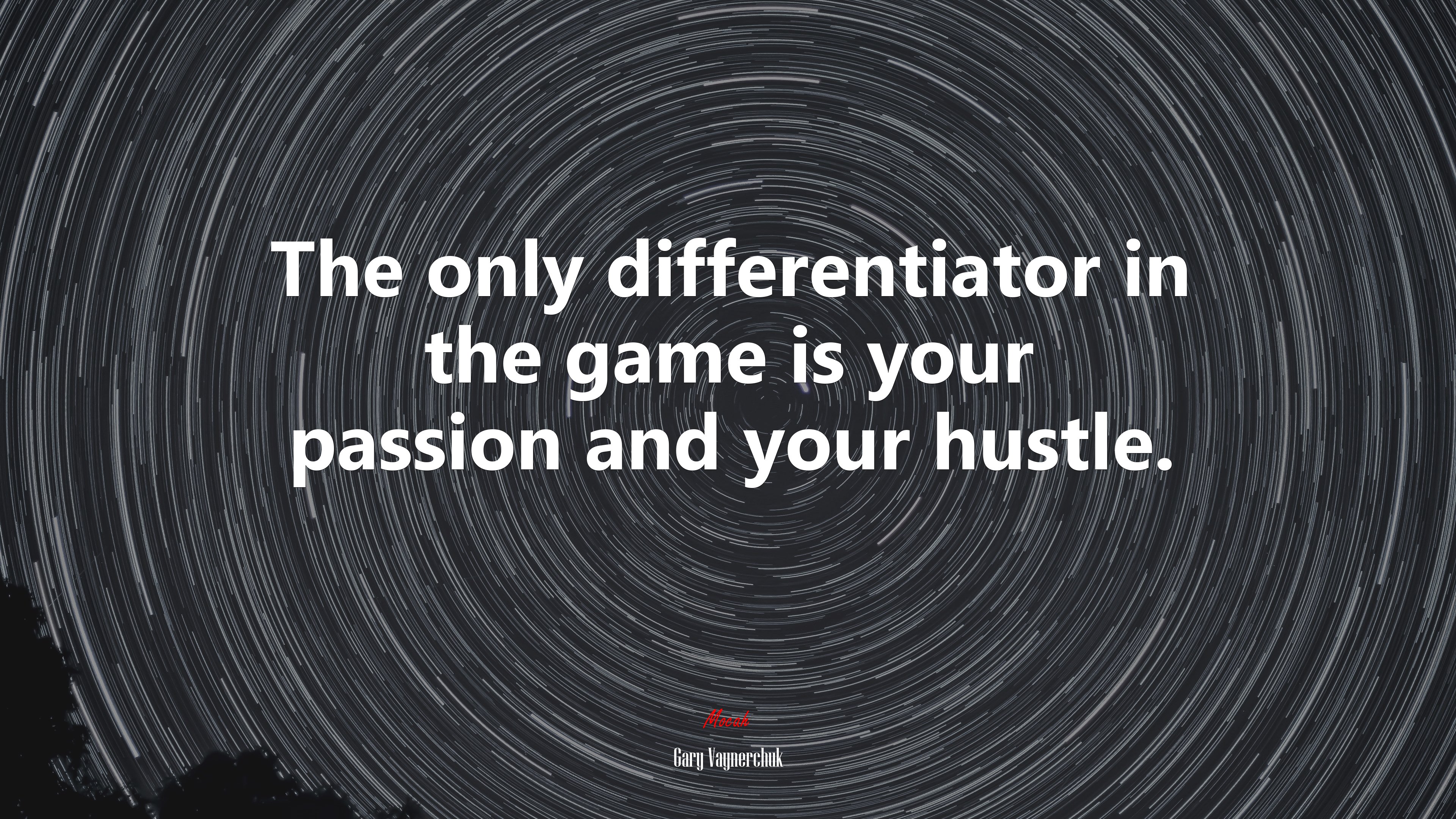 The only differentiator in the game is your passion and your hustle. | Gary Vaynerchuk quote HD Wallpaper