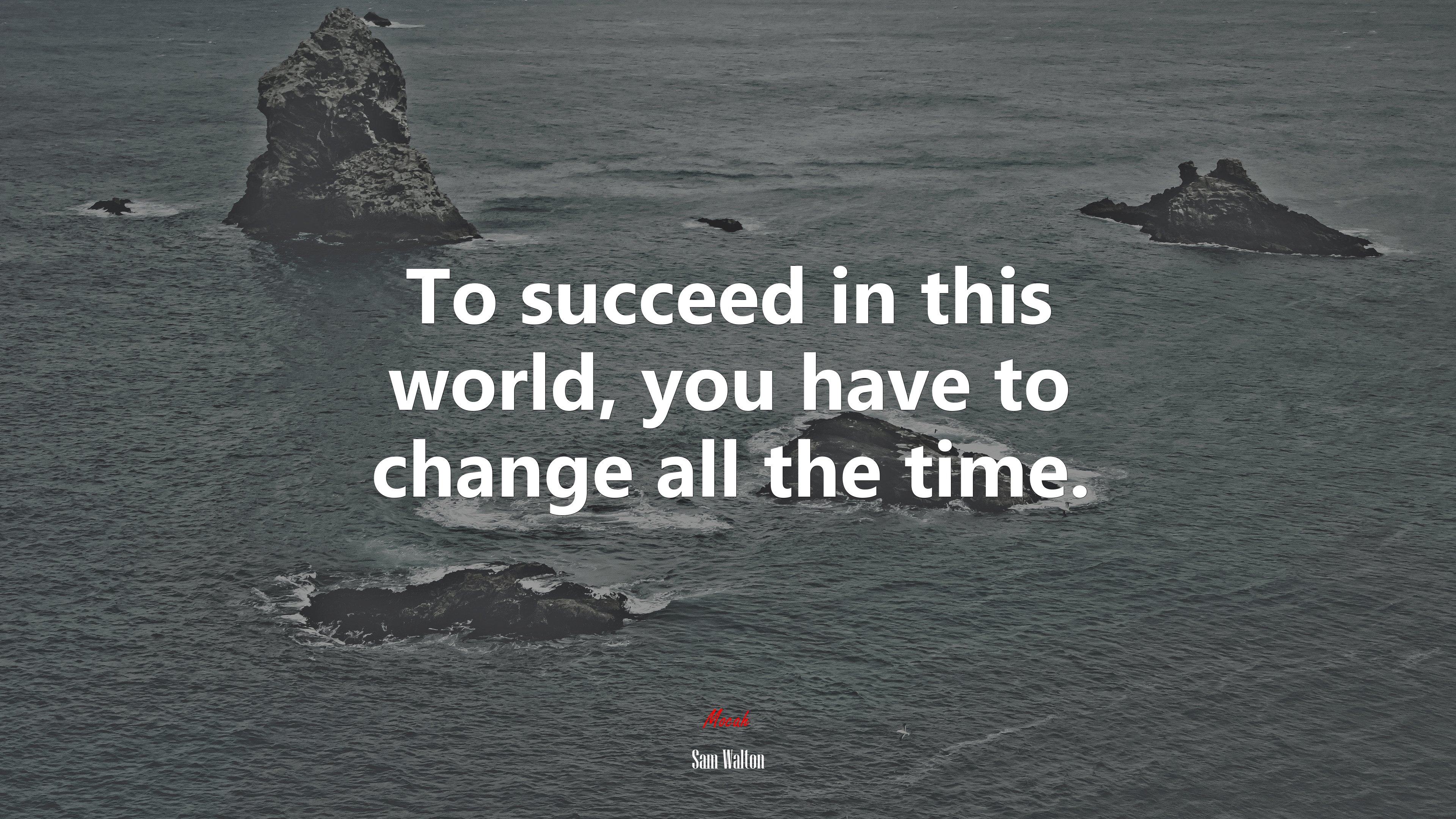 To succeed in this world, you have to change all the time. | Sam Walton quote HD Wallpaper