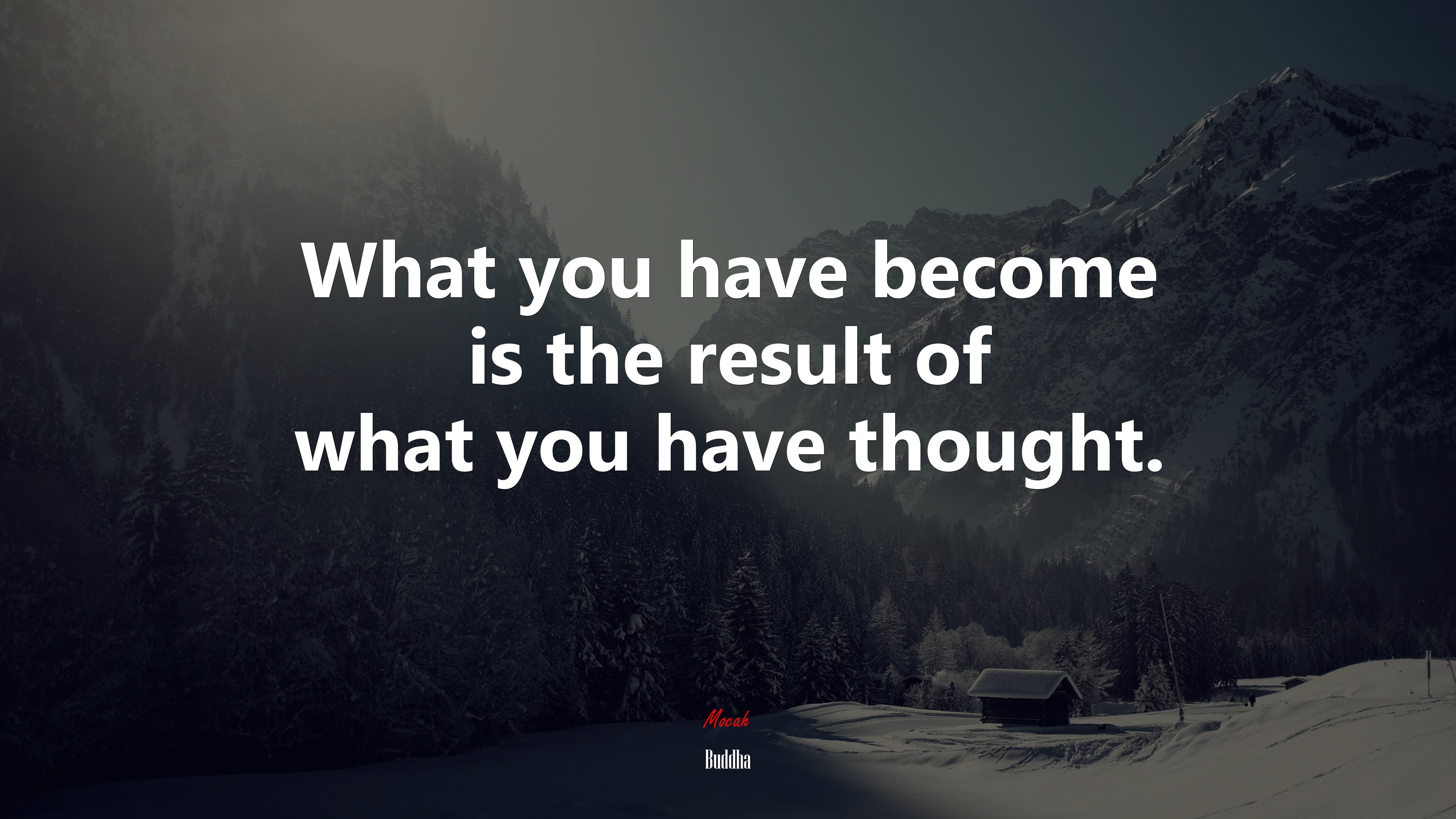 What you have become is the result of what you have thought. | Buddha quote HD Wallpaper