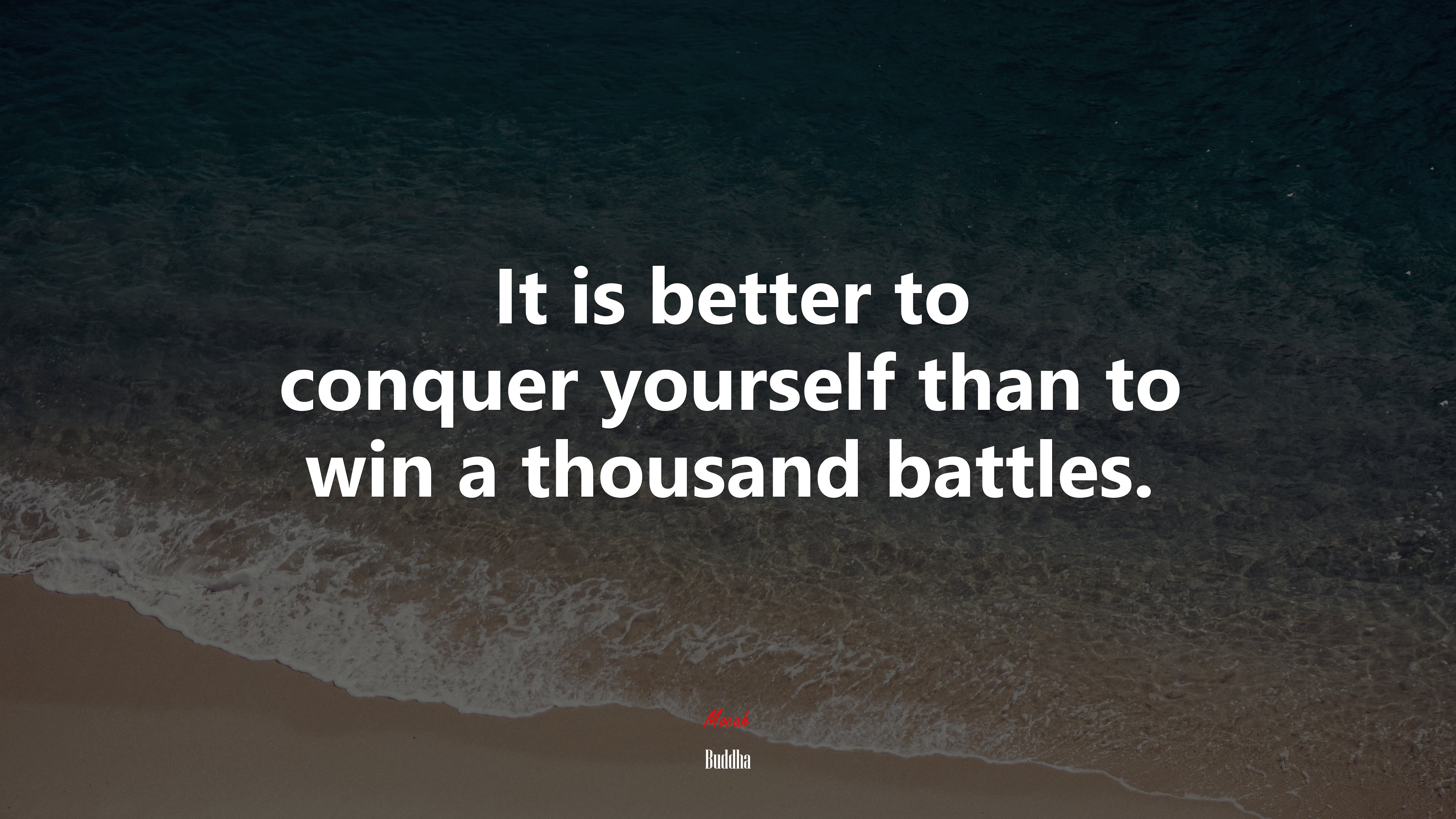 It is better to conquer yourself than to win a thousand battles. | Buddha quote HD Wallpaper