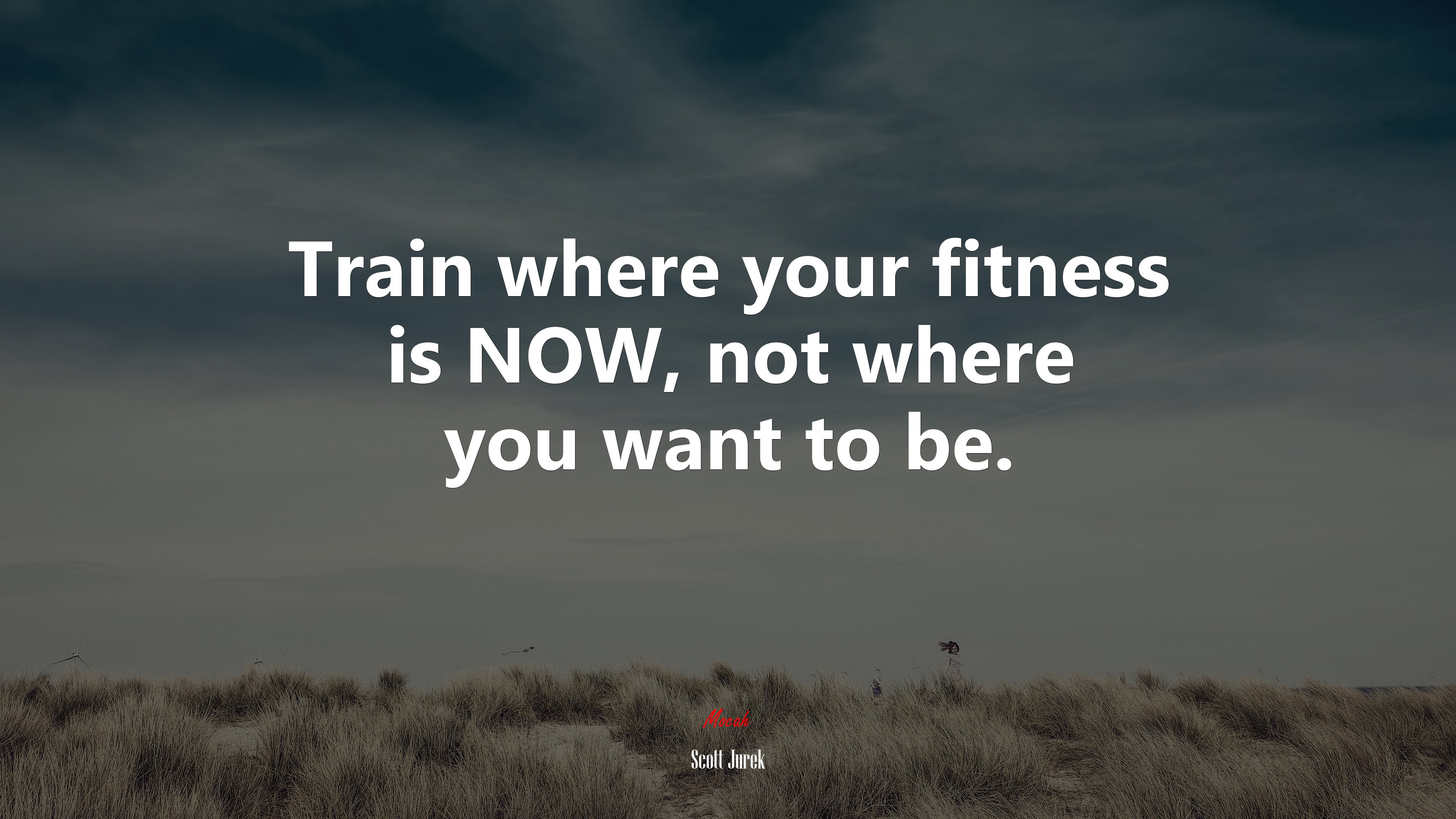 Train where your fitness is NOW, not where you want to be. | Scott Jurek quote HD Wallpaper