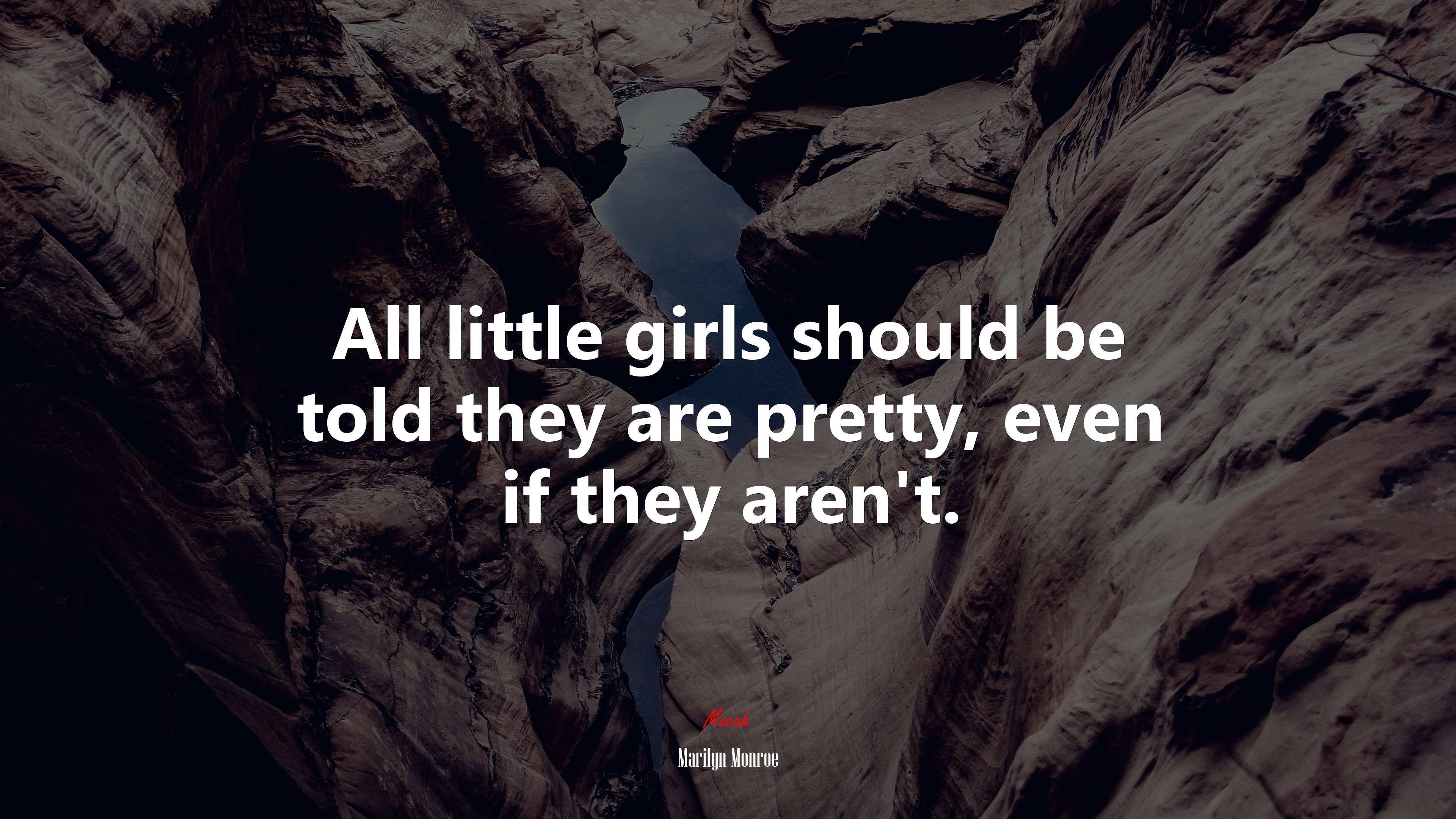 All little girls should be told they are pretty, even if they aren’t. | Marilyn Monroe quote HD Wallpaper
