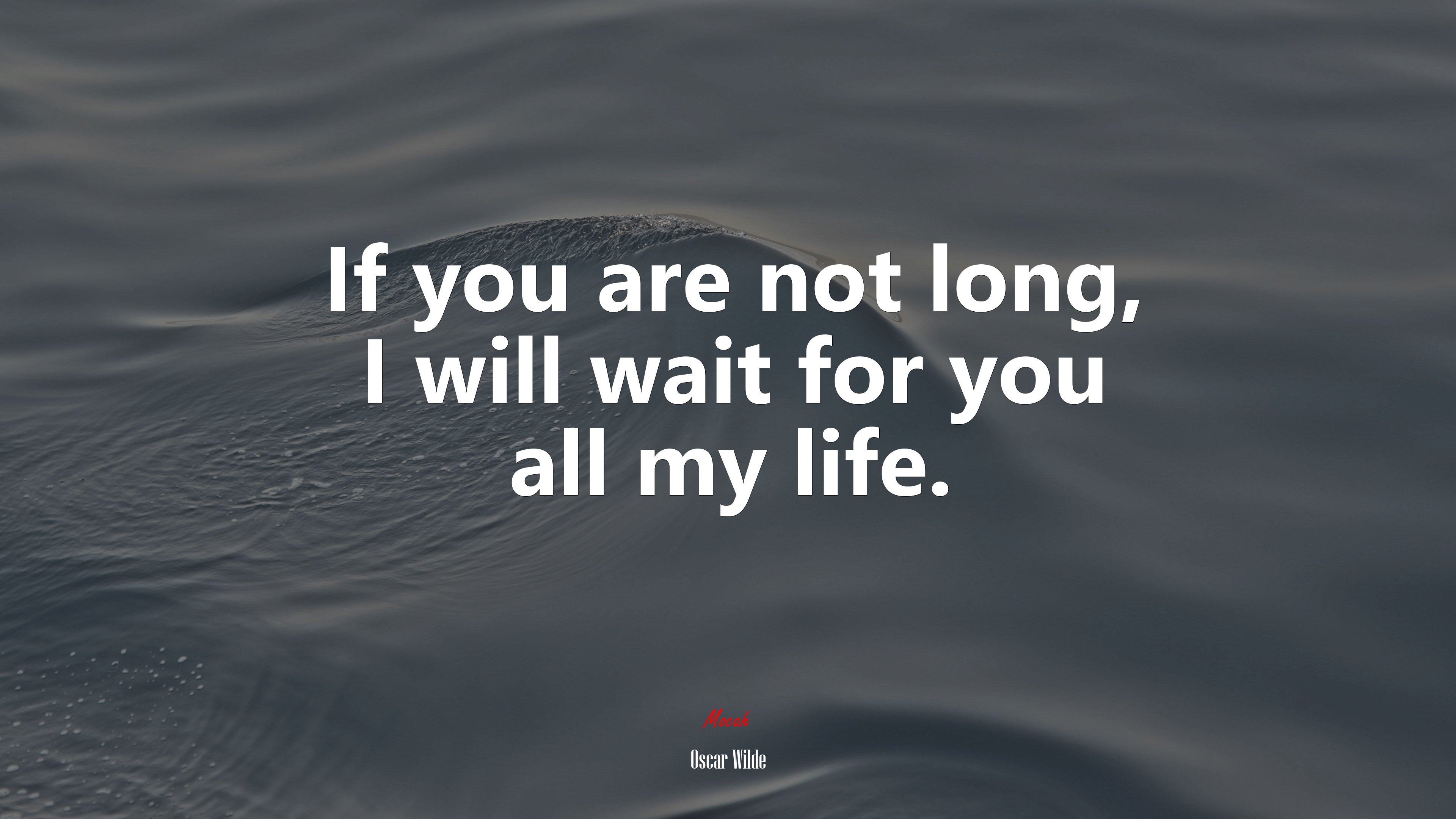 If you are not long, I will wait for you all my life. | Oscar Wilde quote HD Wallpaper