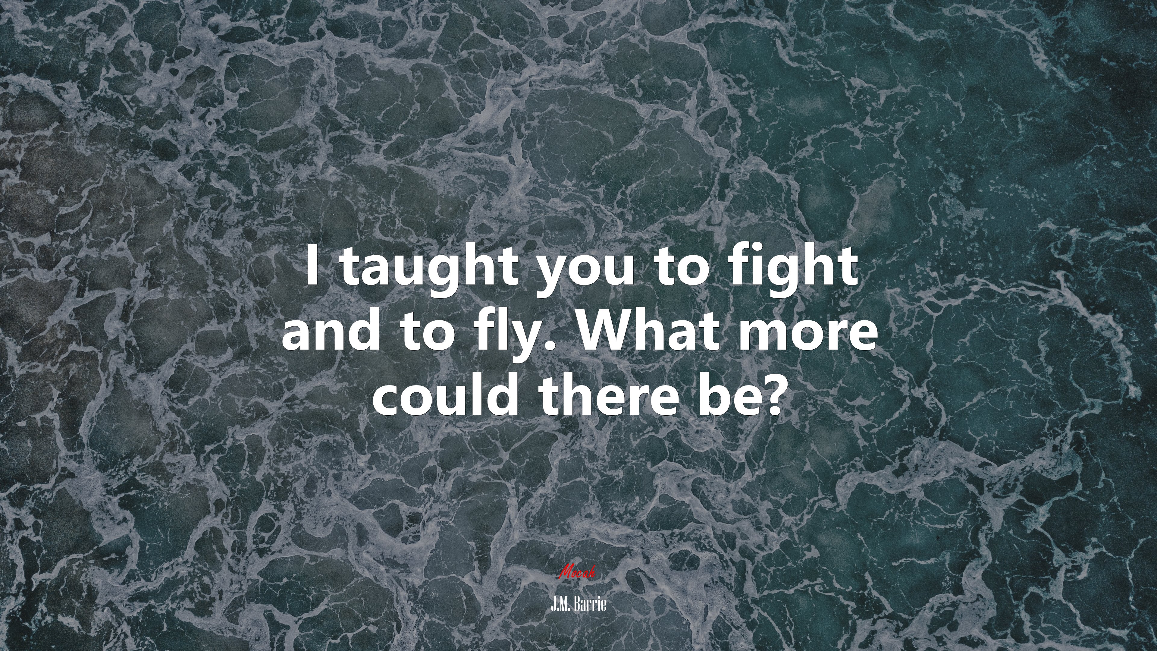 I taught you to fight and to fly. What more could there be? | J.M. Barrie quote HD Wallpaper