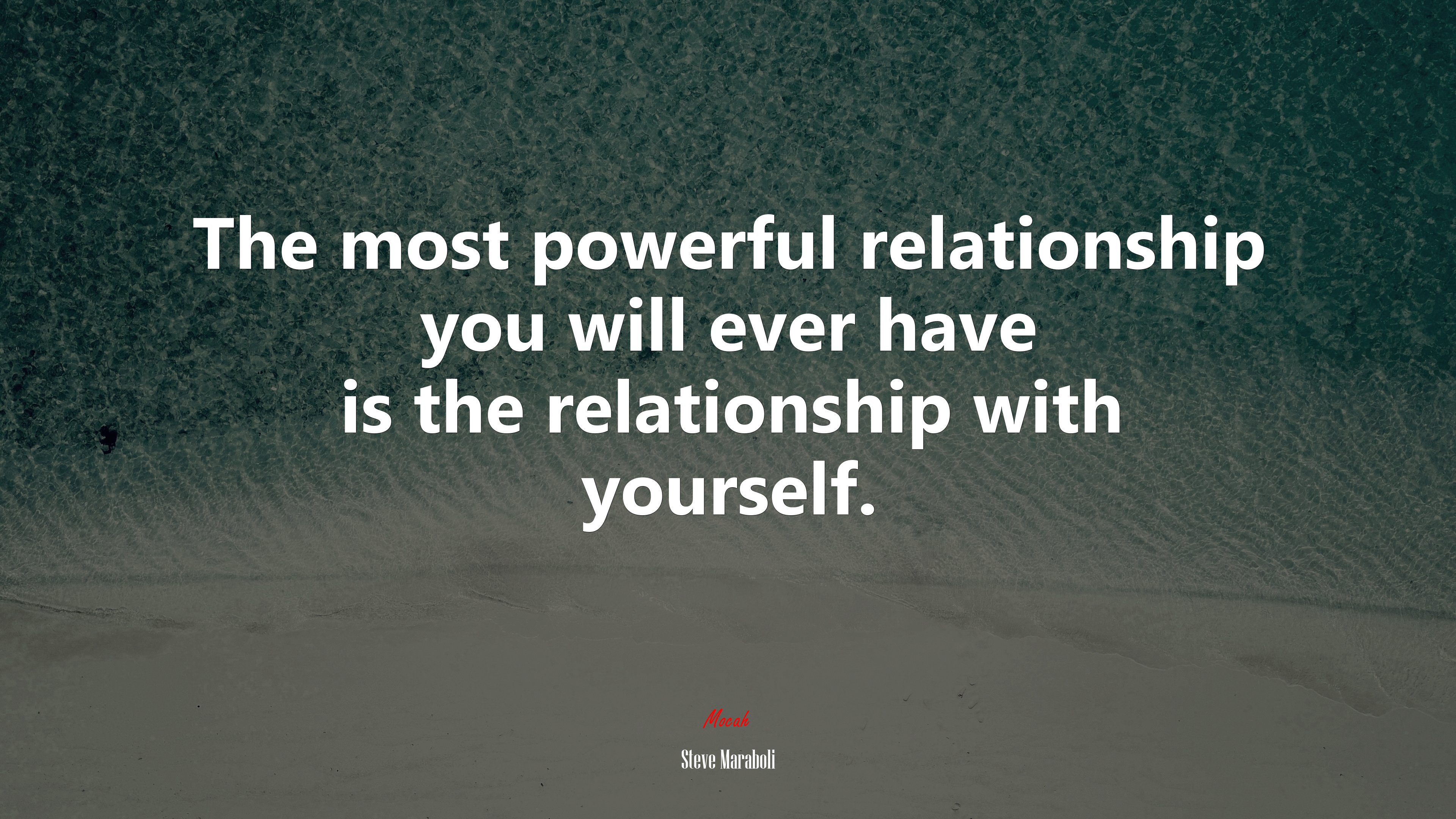 The most powerful relationship you will ever have is the relationship with yourself. | Steve Maraboli quote HD Wallpaper
