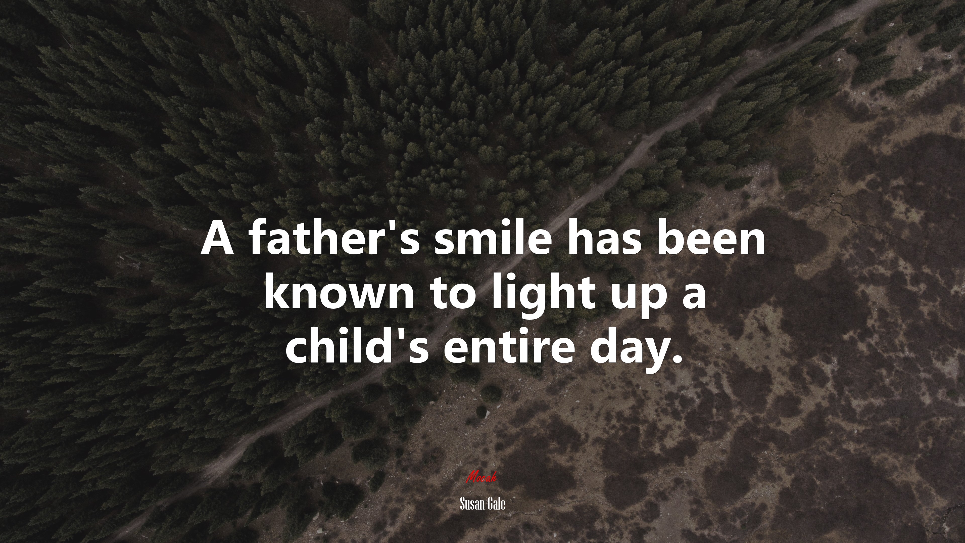 A fathers smile has been known to light up a childs entire day. | Susan Gale quote HD Wallpaper