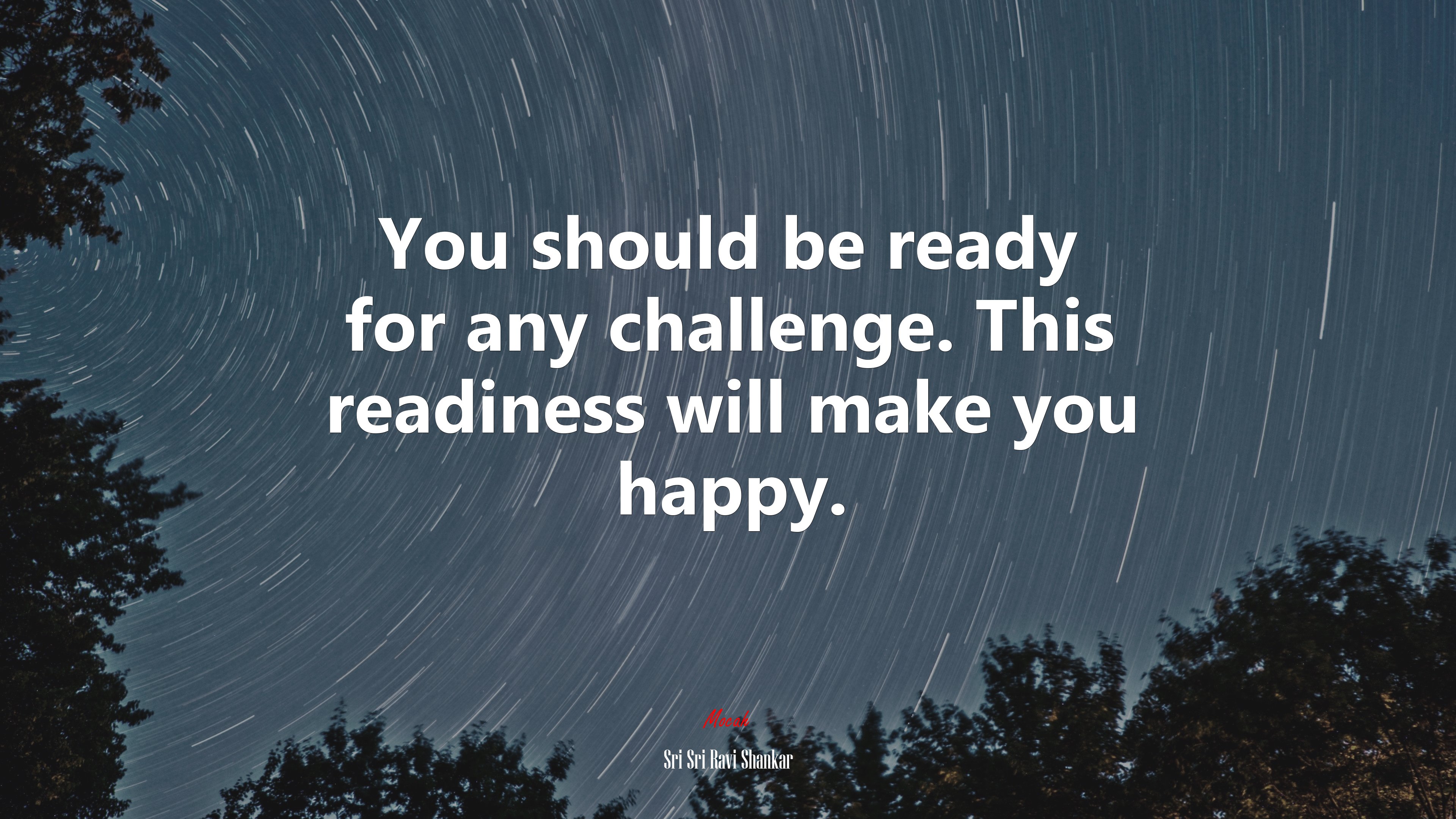 You should be ready for any challenge. This readiness will make you happy. | Sri Sri Ravi Shankar quote HD Wallpaper