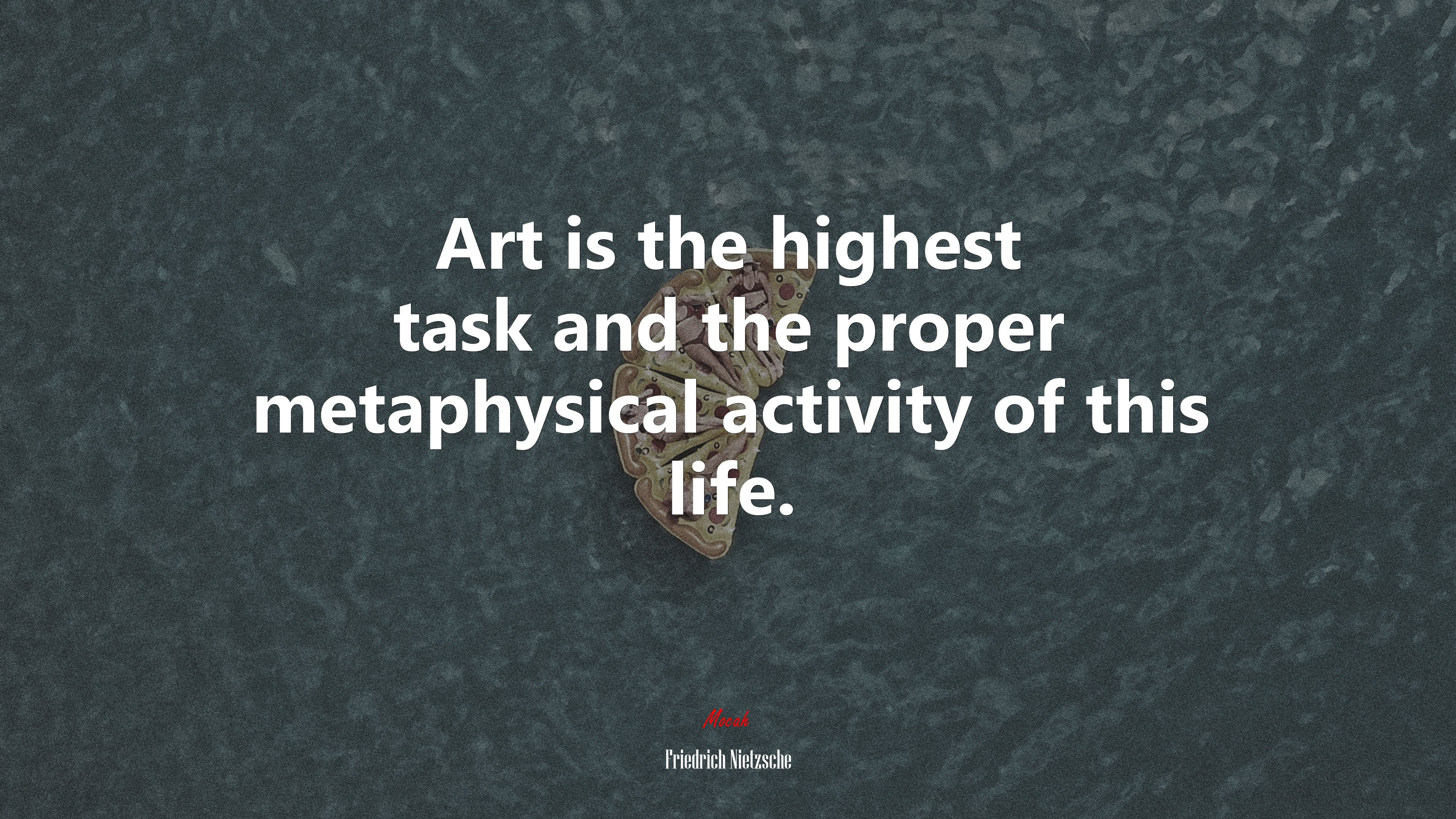 Art is the highest task and the proper metaphysical activity of this life. | Friedrich Nietzsche quote HD Wallpaper