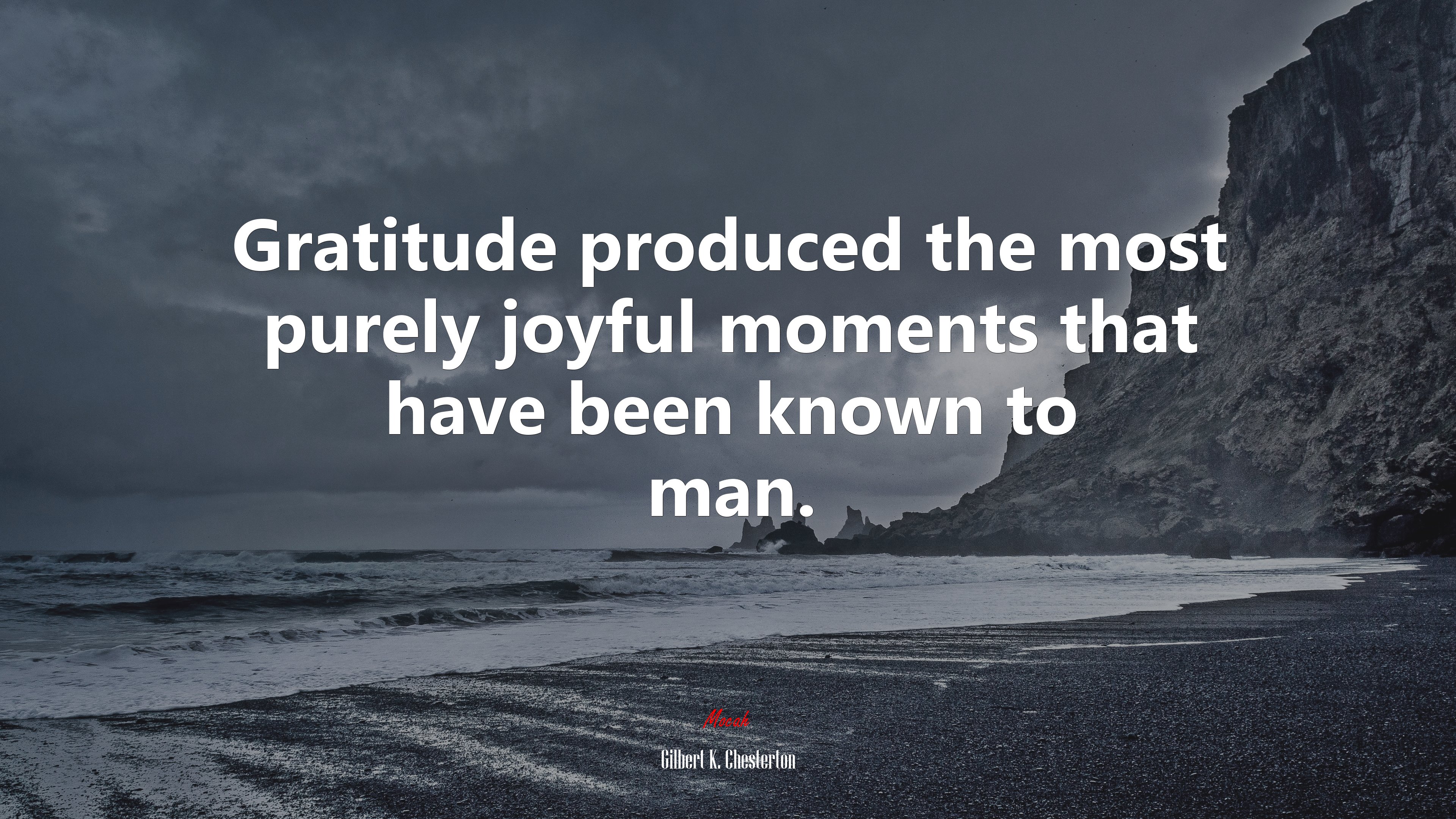 Gratitude produced the most purely joyful moments that have been known to man. | Gilbert K. Chesterton quote HD Wallpaper
