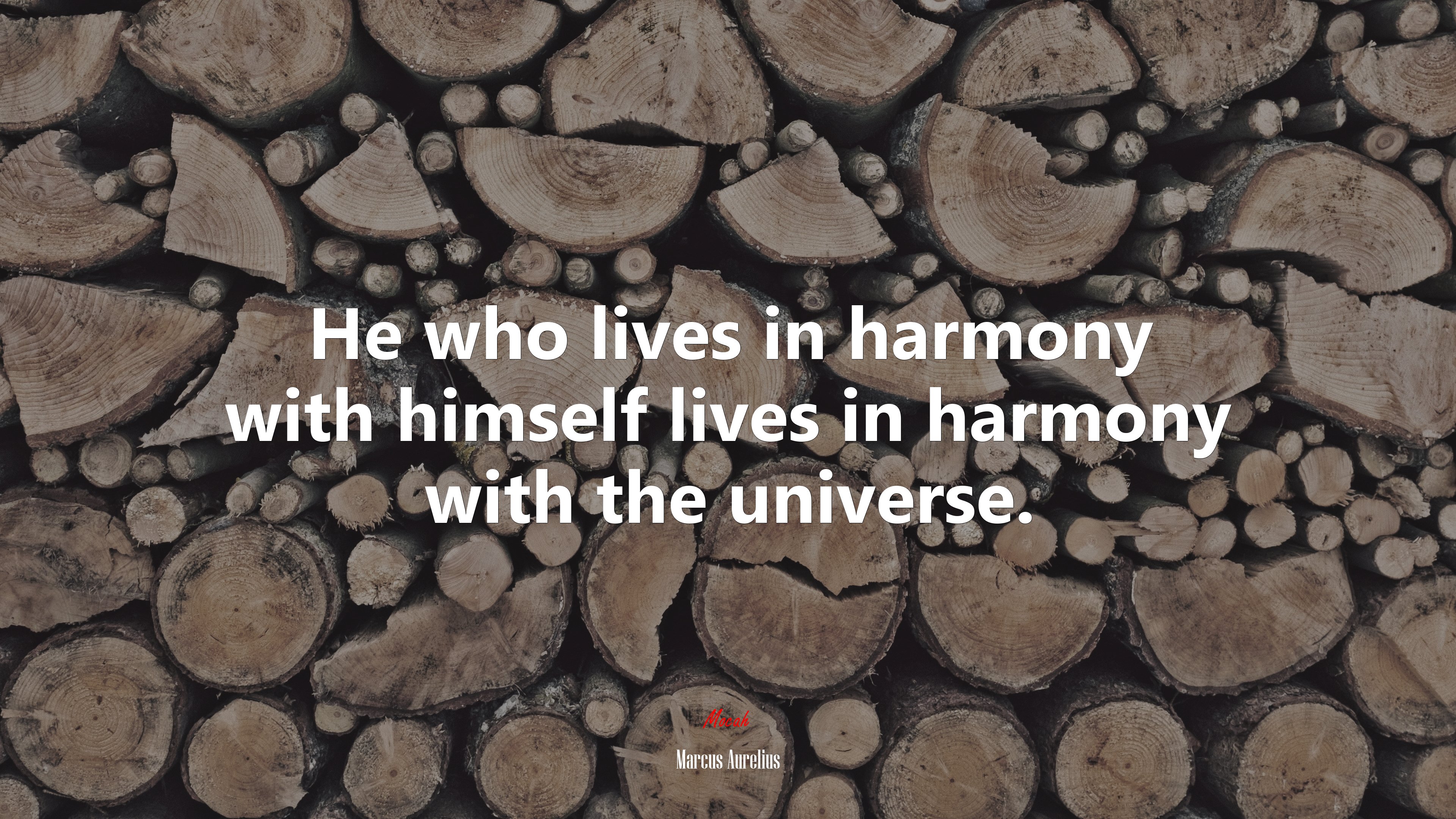 He who lives in harmony with himself lives in harmony with the universe. | Marcus Aurelius quote HD Wallpaper