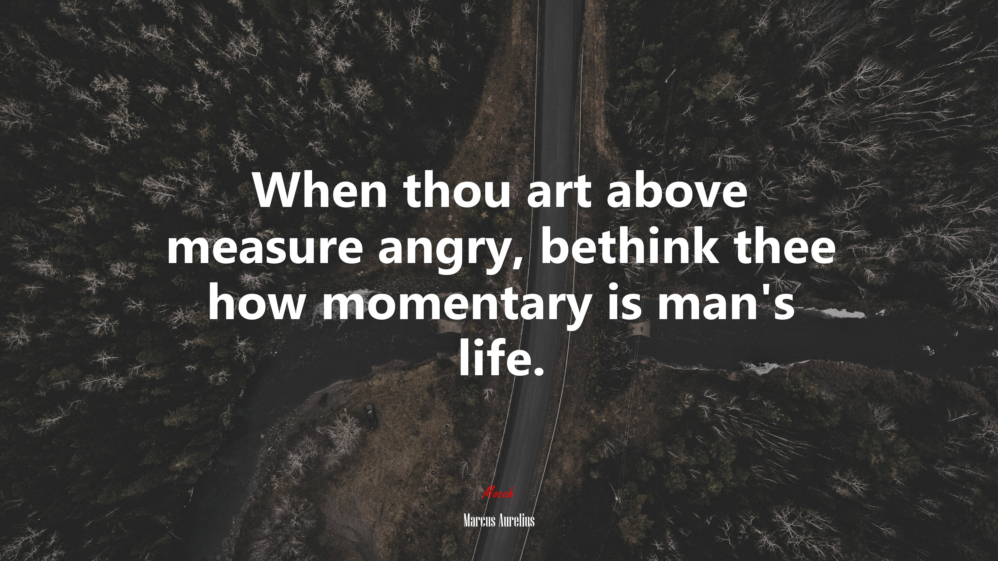 When thou art above measure angry, bethink thee how momentary is man’s life. | Marcus Aurelius quote HD Wallpaper