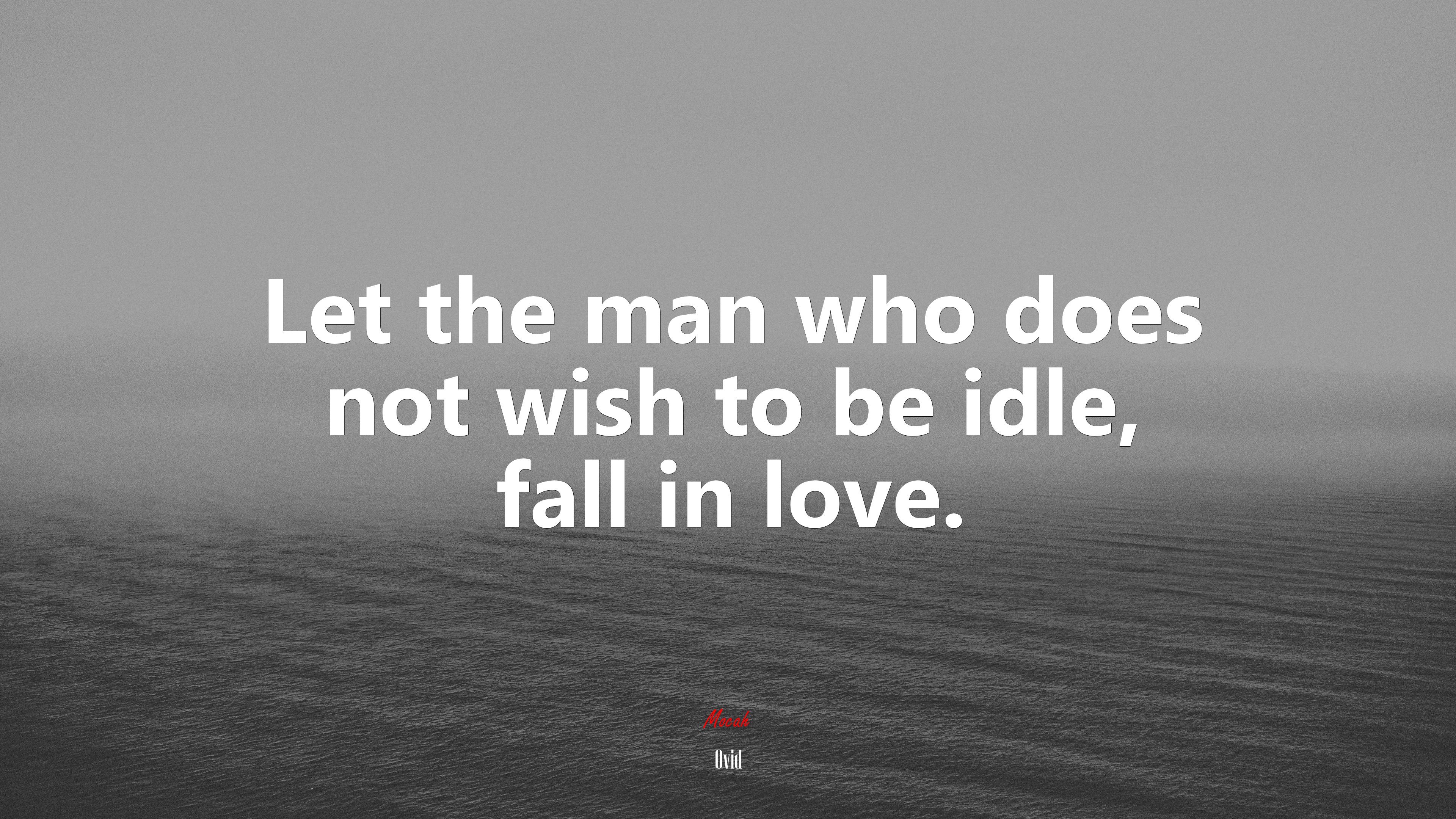 Let the man who does not wish to be idle, fall in love. | Ovid quote HD Wallpaper