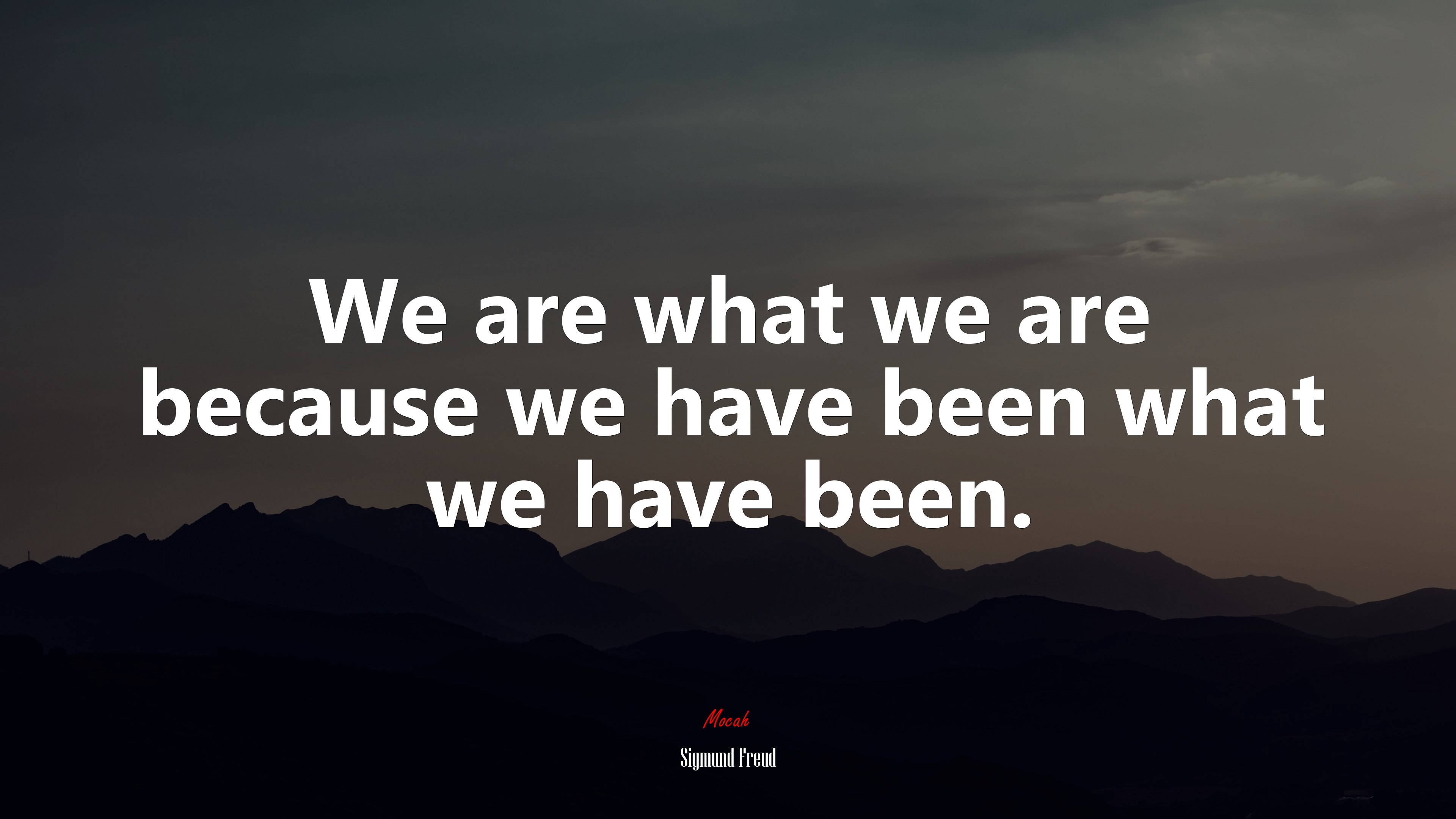 We are what we are because we have been what we have been. | Sigmund Freud quote HD Wallpaper