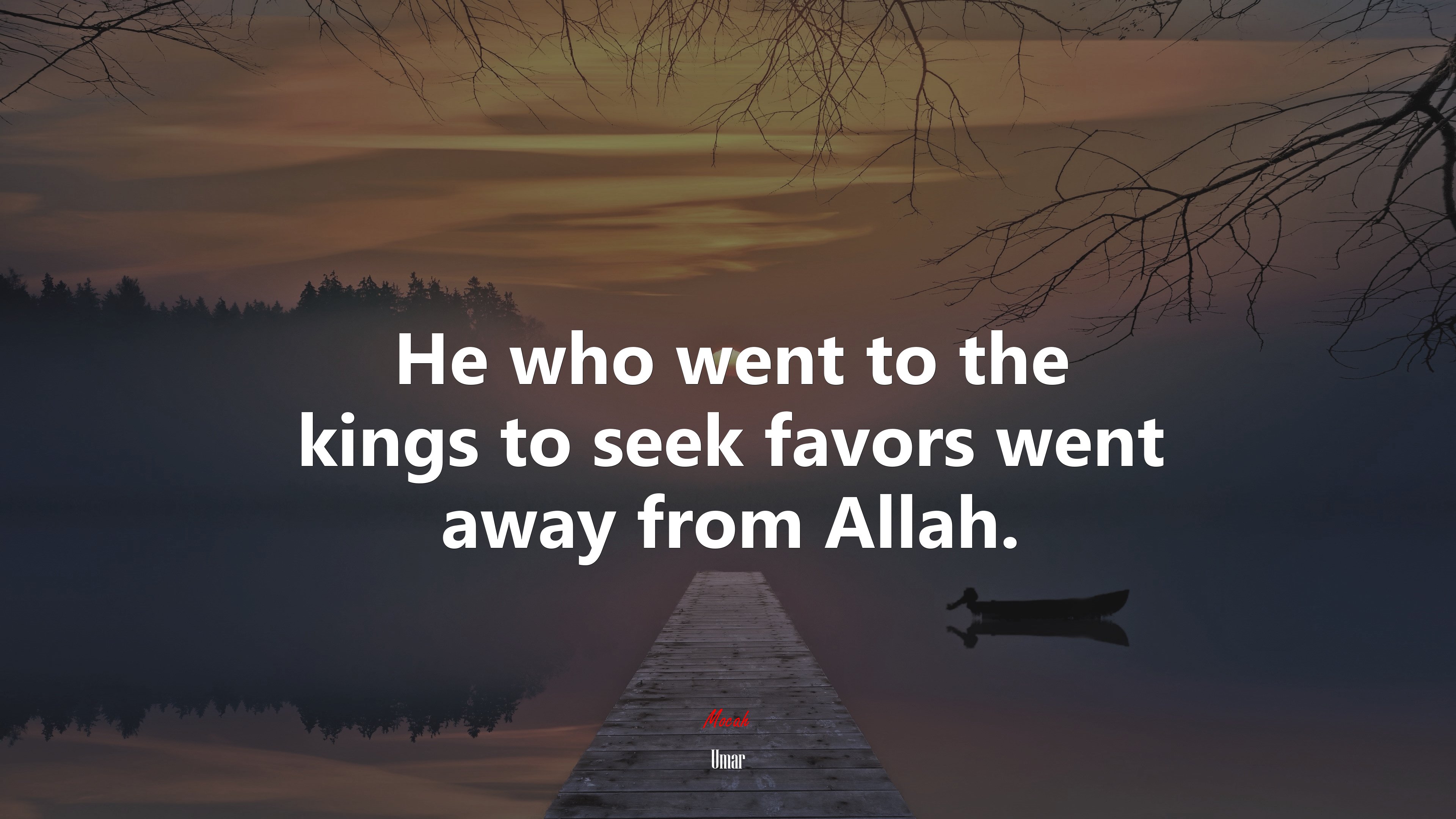 He who went to the kings to seek favors went away from Allah. | Umar quote HD Wallpaper