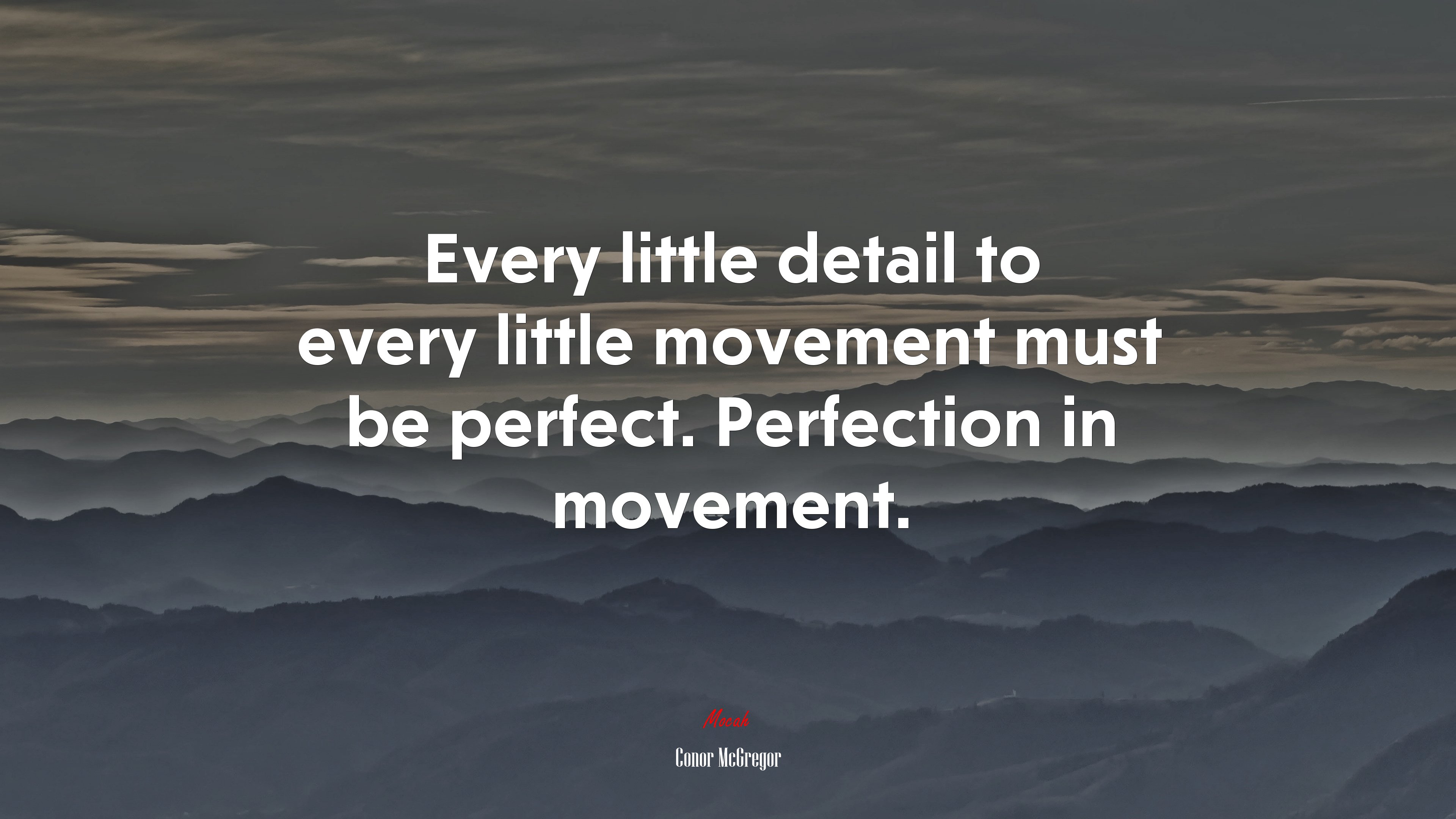 Every little detail to every little movement must be perfect. Perfection in movement. | Conor McGregor quote HD Wallpaper