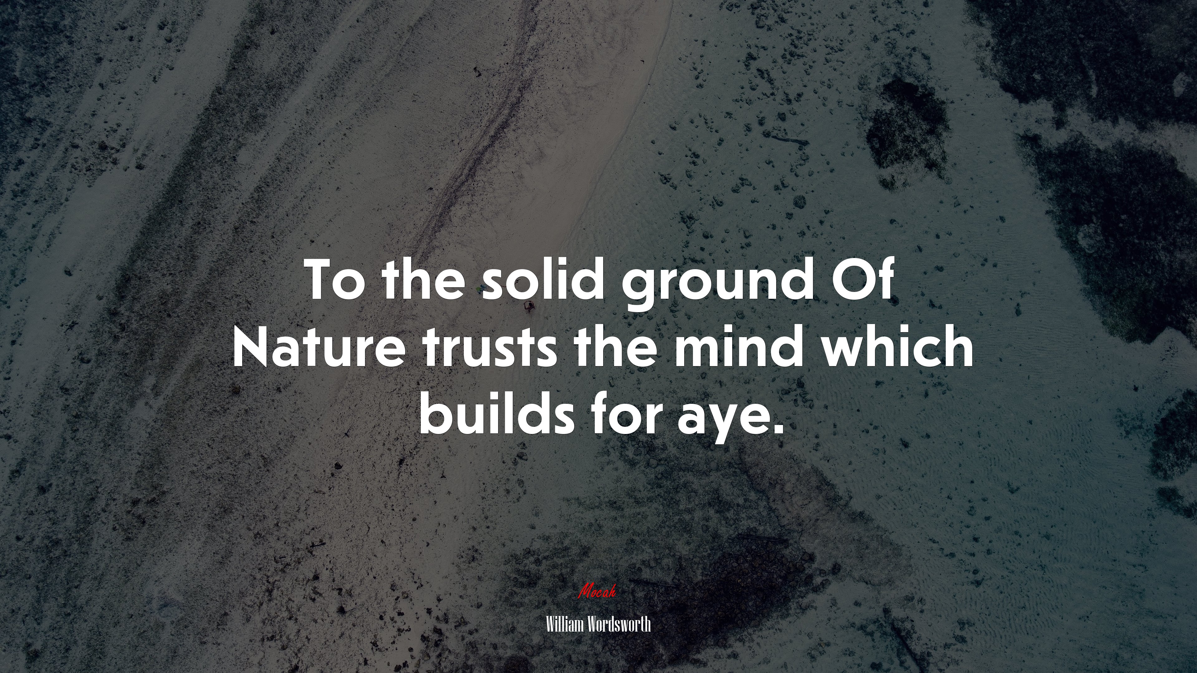 To the solid ground Of Nature trusts the mind which builds for aye. | William Wordsworth quote HD Wallpaper