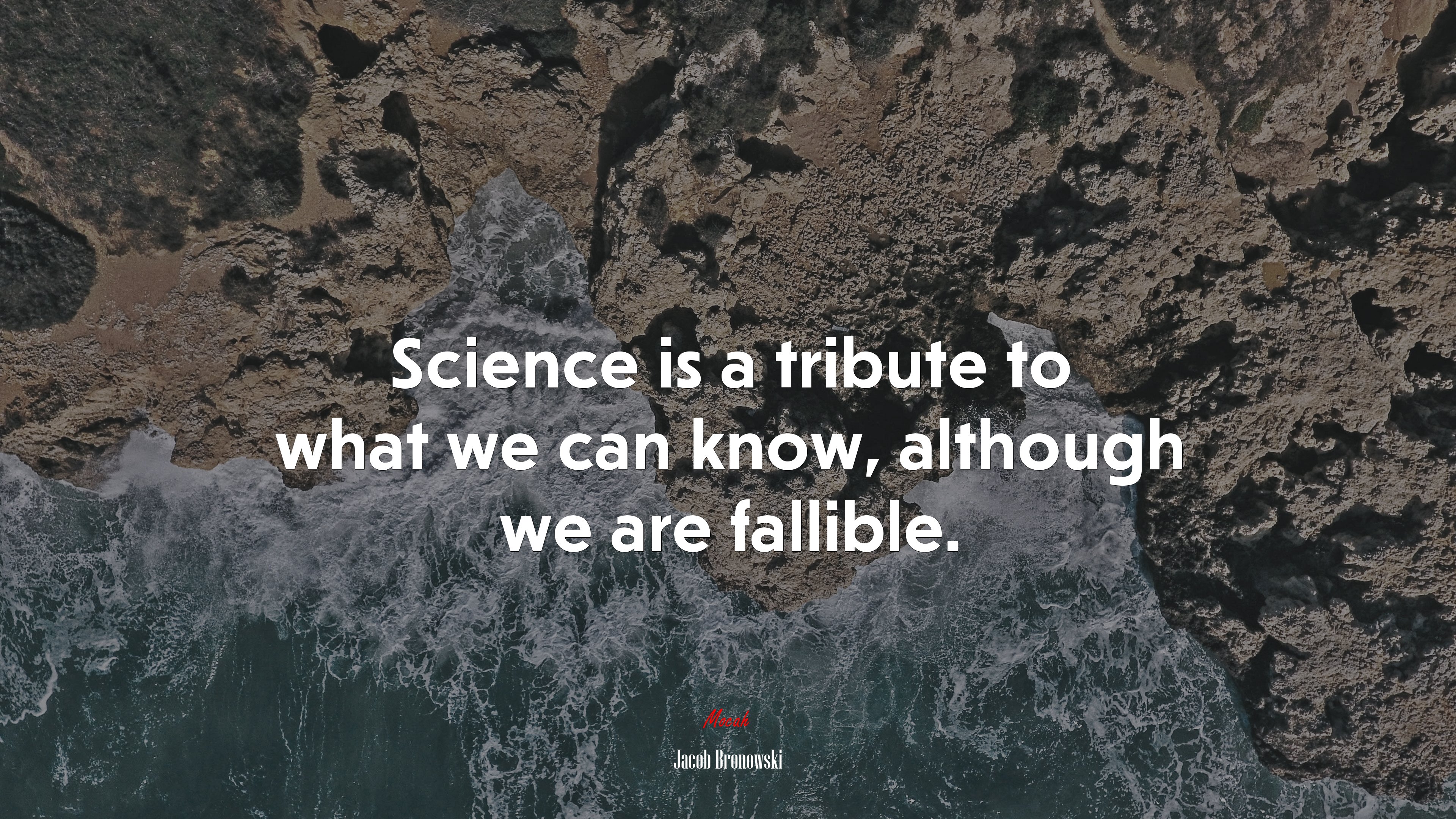 Science is a tribute to what we can know, although we are fallible. | Jacob Bronowski quote HD Wallpaper