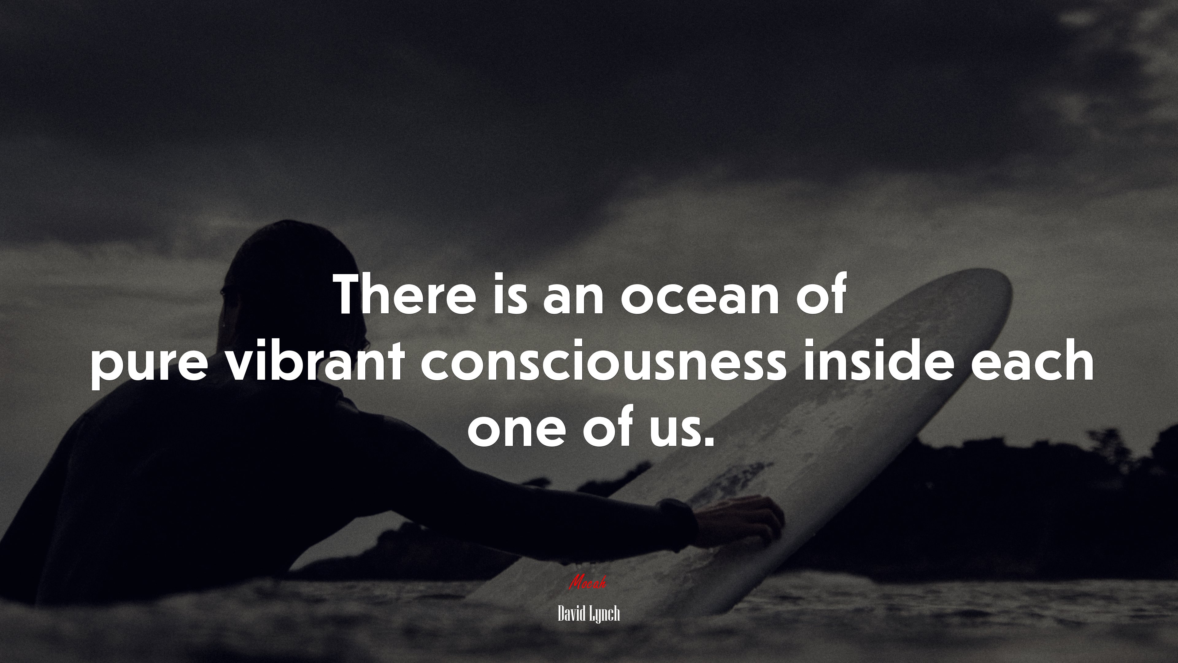 There is an ocean of pure vibrant consciousness inside each one of us. | David Lynch quote HD Wallpaper