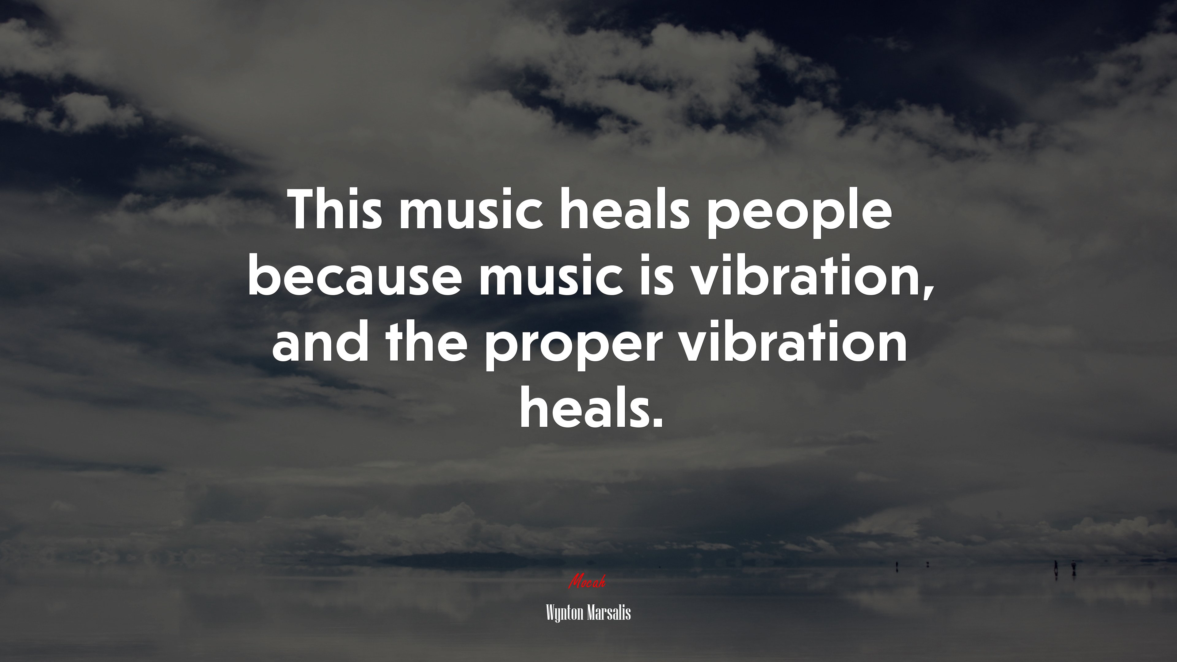 This music heals people because music is vibration, and the proper vibration heals. | Wynton Marsalis quote HD Wallpaper