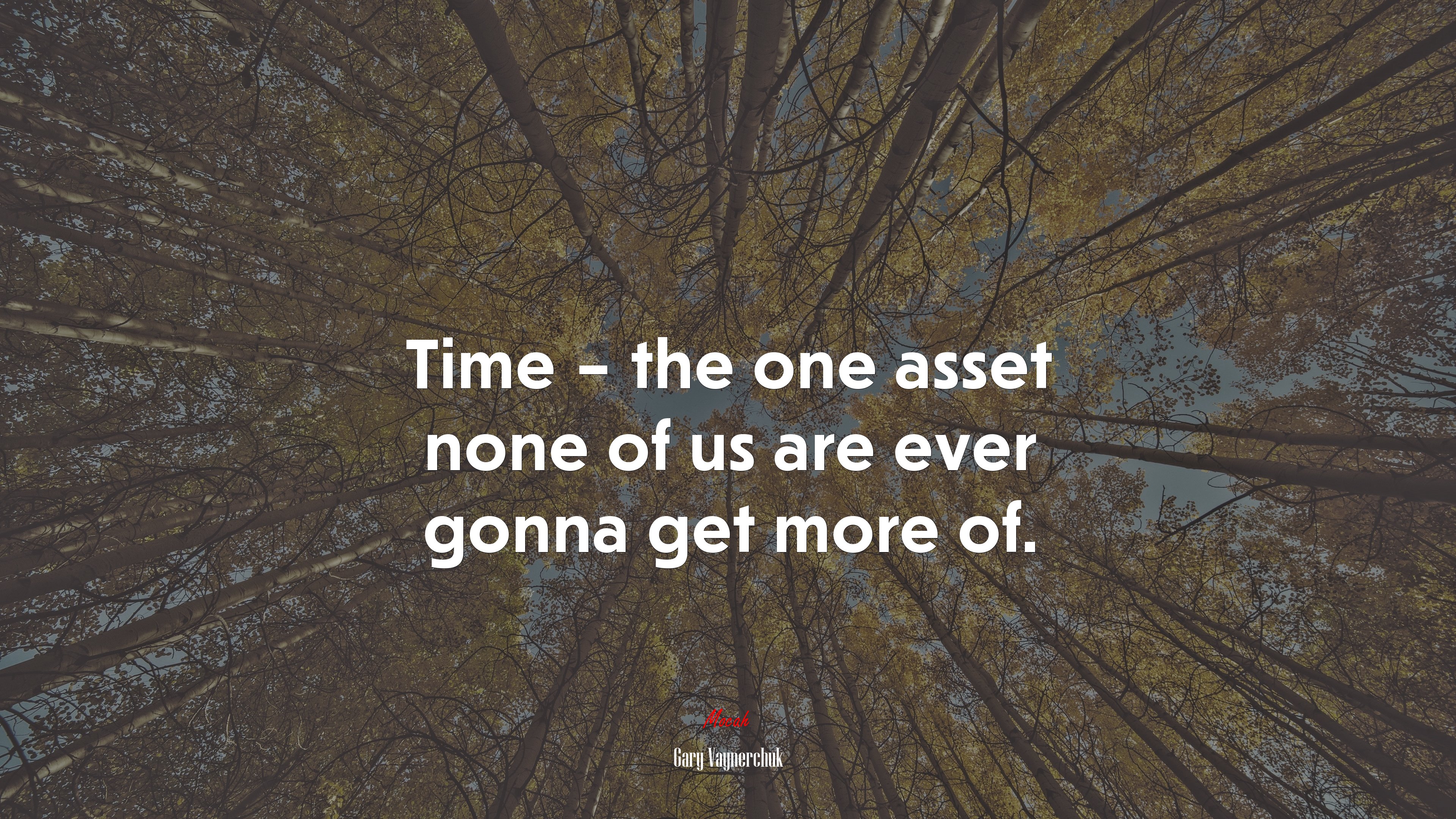 Time – the one asset none of us are ever gonna get more of. | Gary Vaynerchuk quote HD Wallpaper