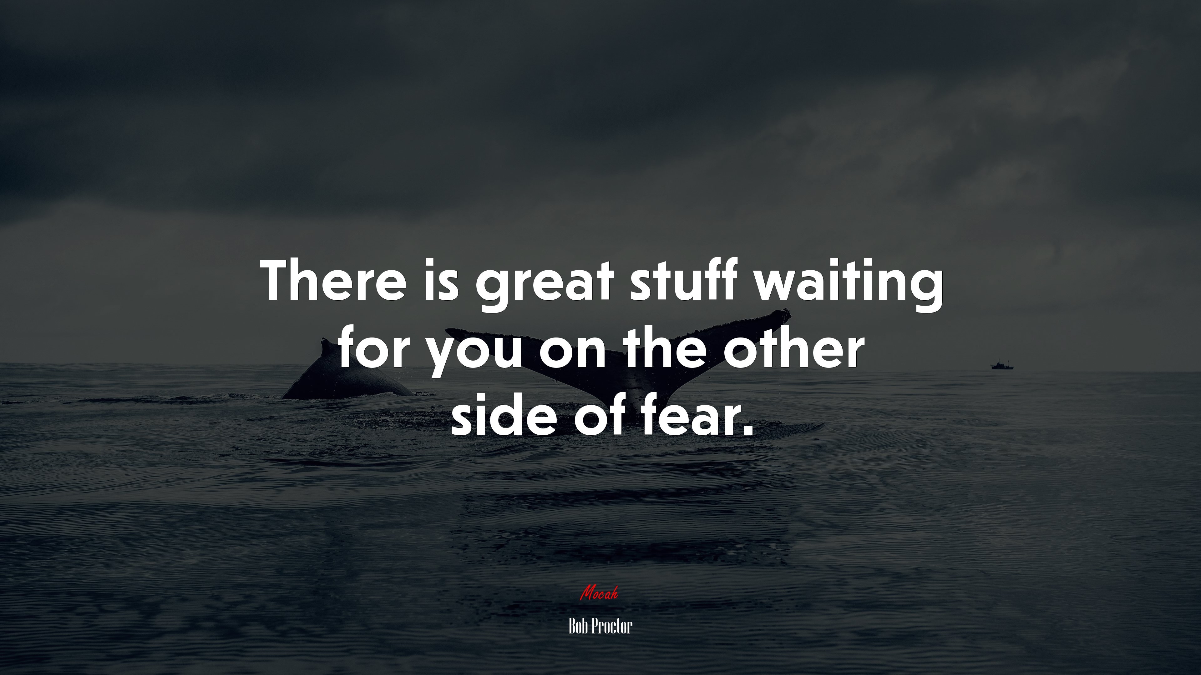 There is great stuff waiting for you on the other side of fear. | Bob Proctor quote HD Wallpaper