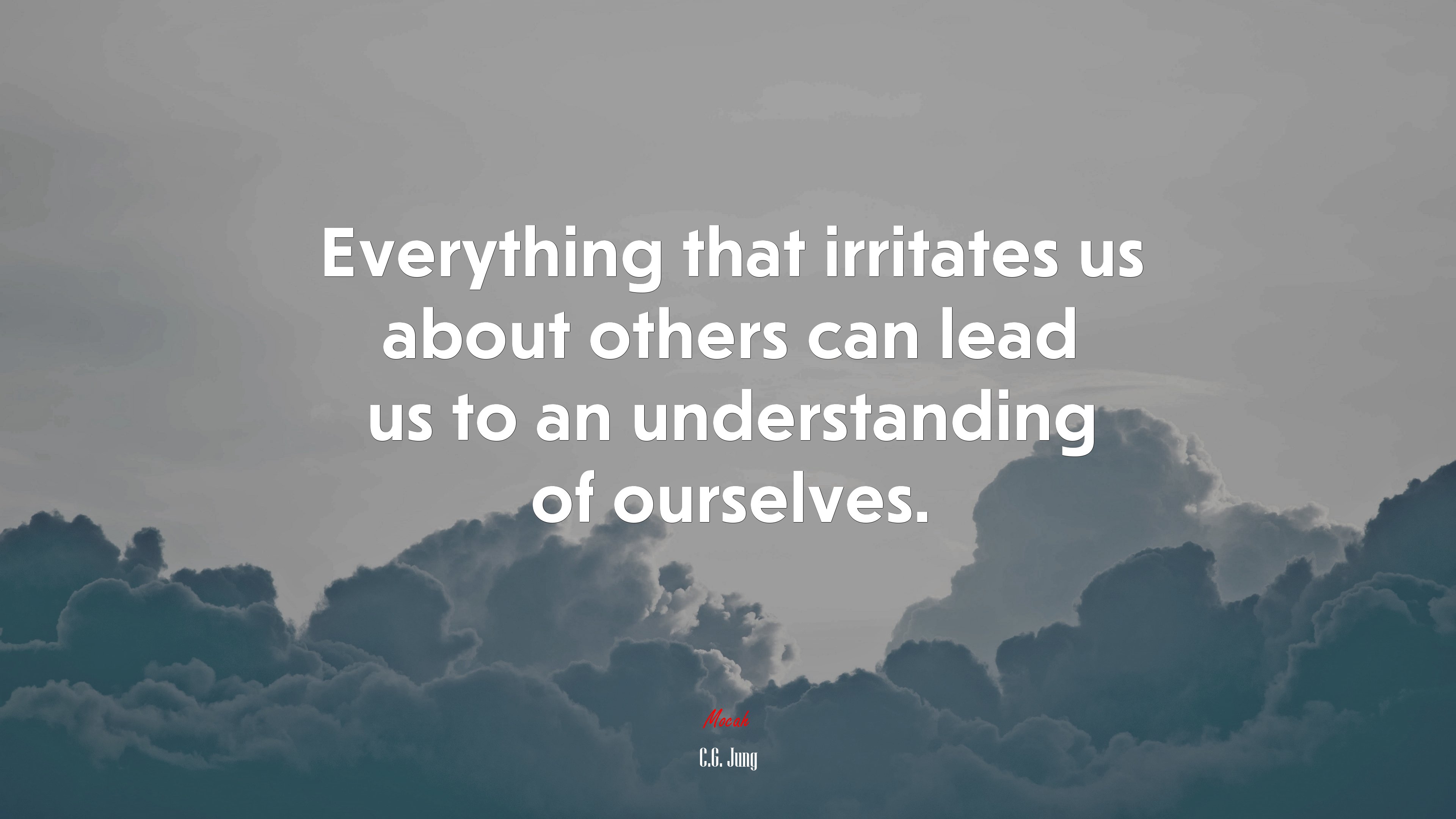 Everything that irritates us about others can lead us to an understanding of ourselves. | C.G. Jung quote HD Wallpaper