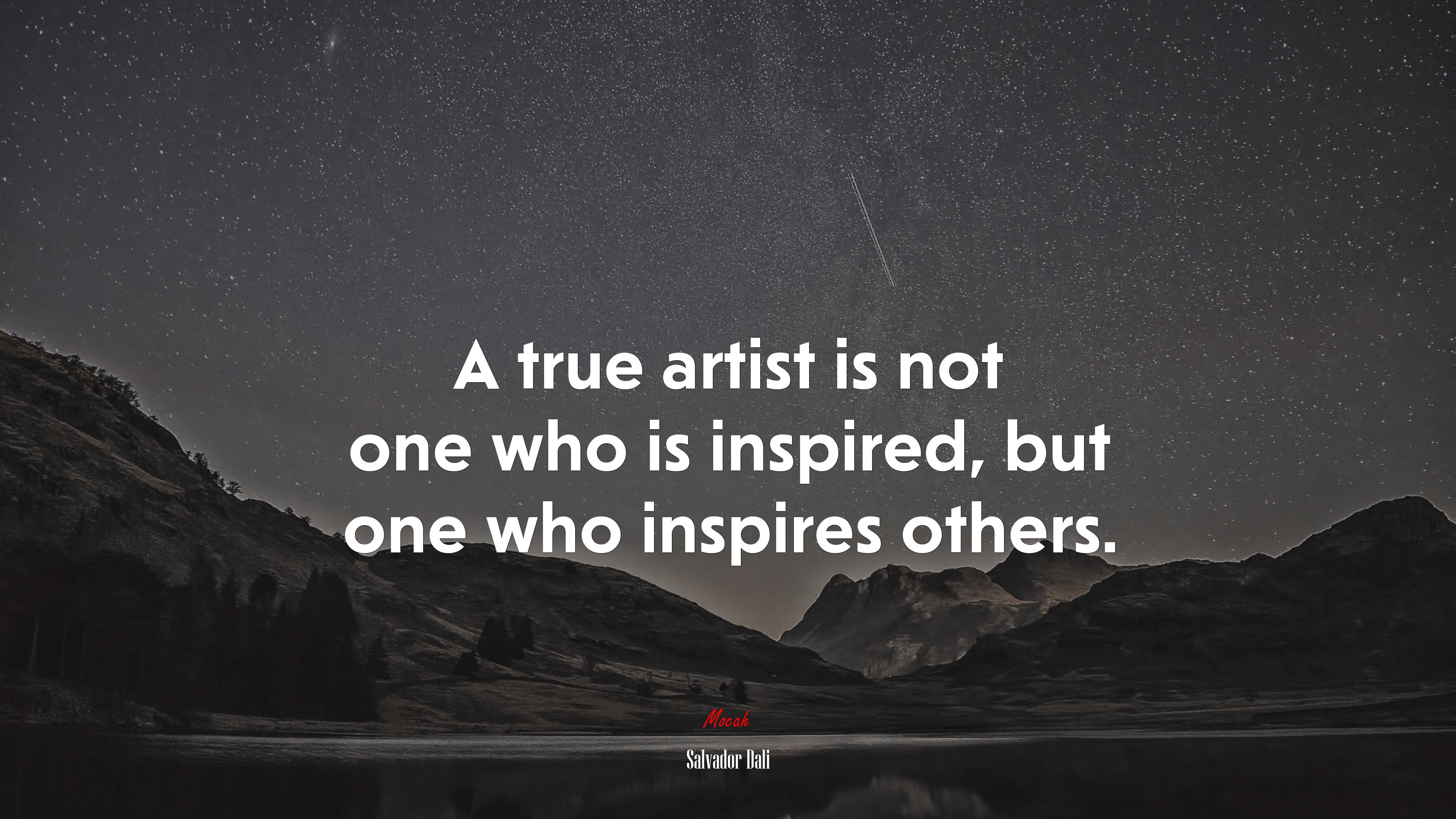 A true artist is not one who is inspired, but one who inspires others. | Salvador Dalí quote HD Wallpaper