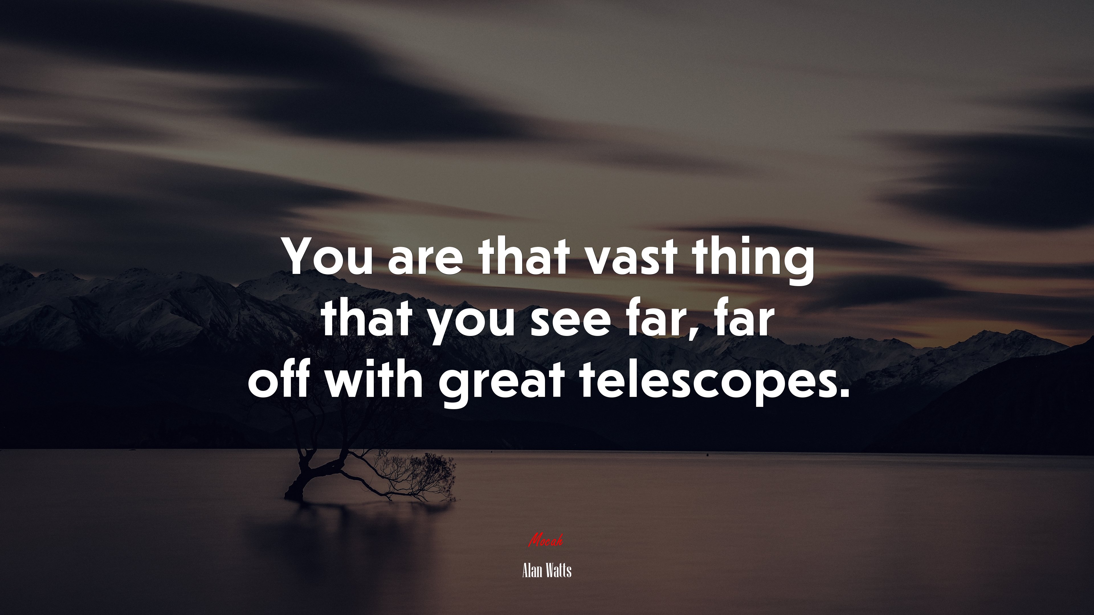You are that vast thing that you see far, far off with great telescopes. | Alan Watts quote HD Wallpaper