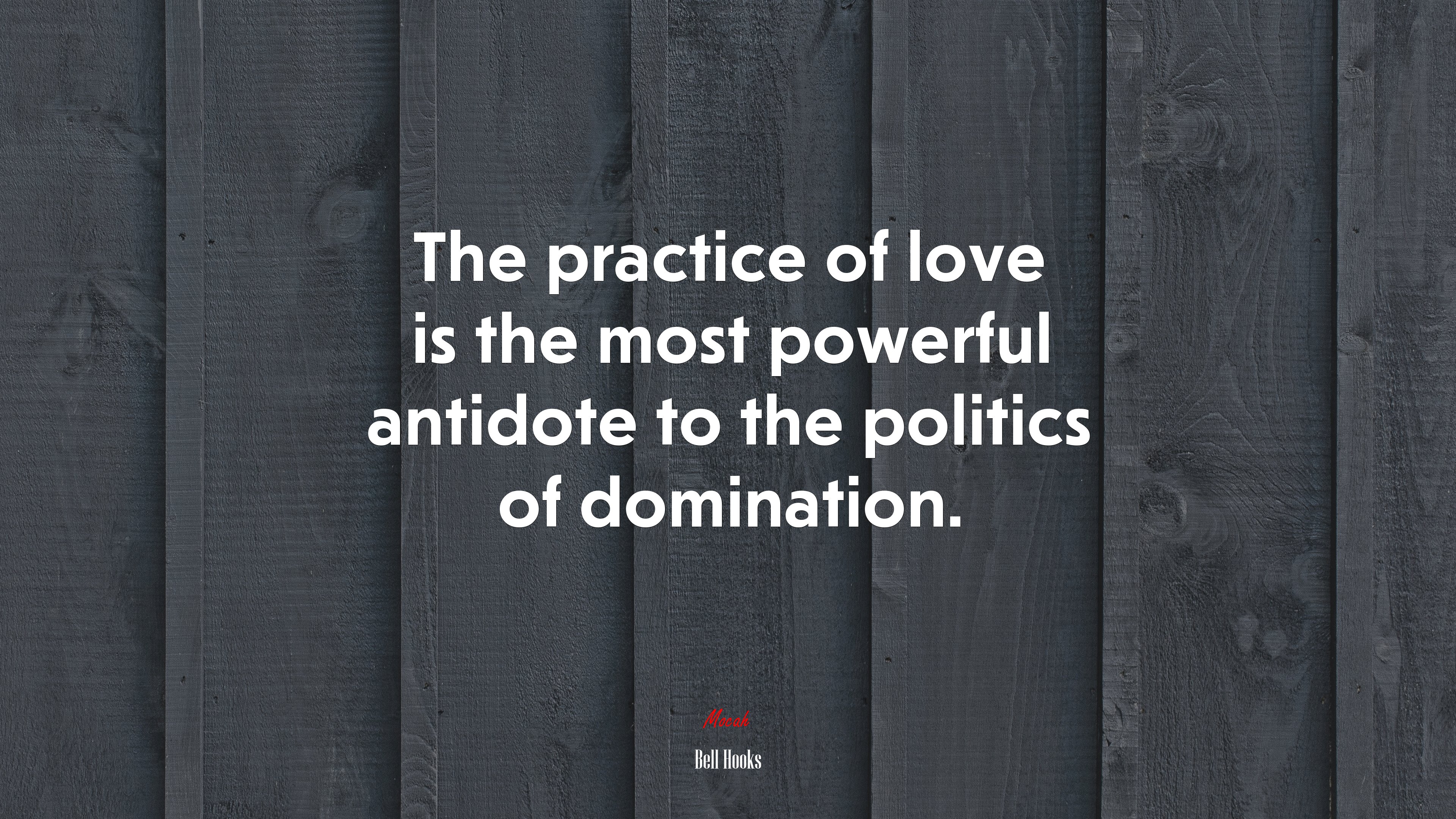 The practice of love is the most powerful antidote to the politics of domination. | Bell Hooks quote HD Wallpaper
