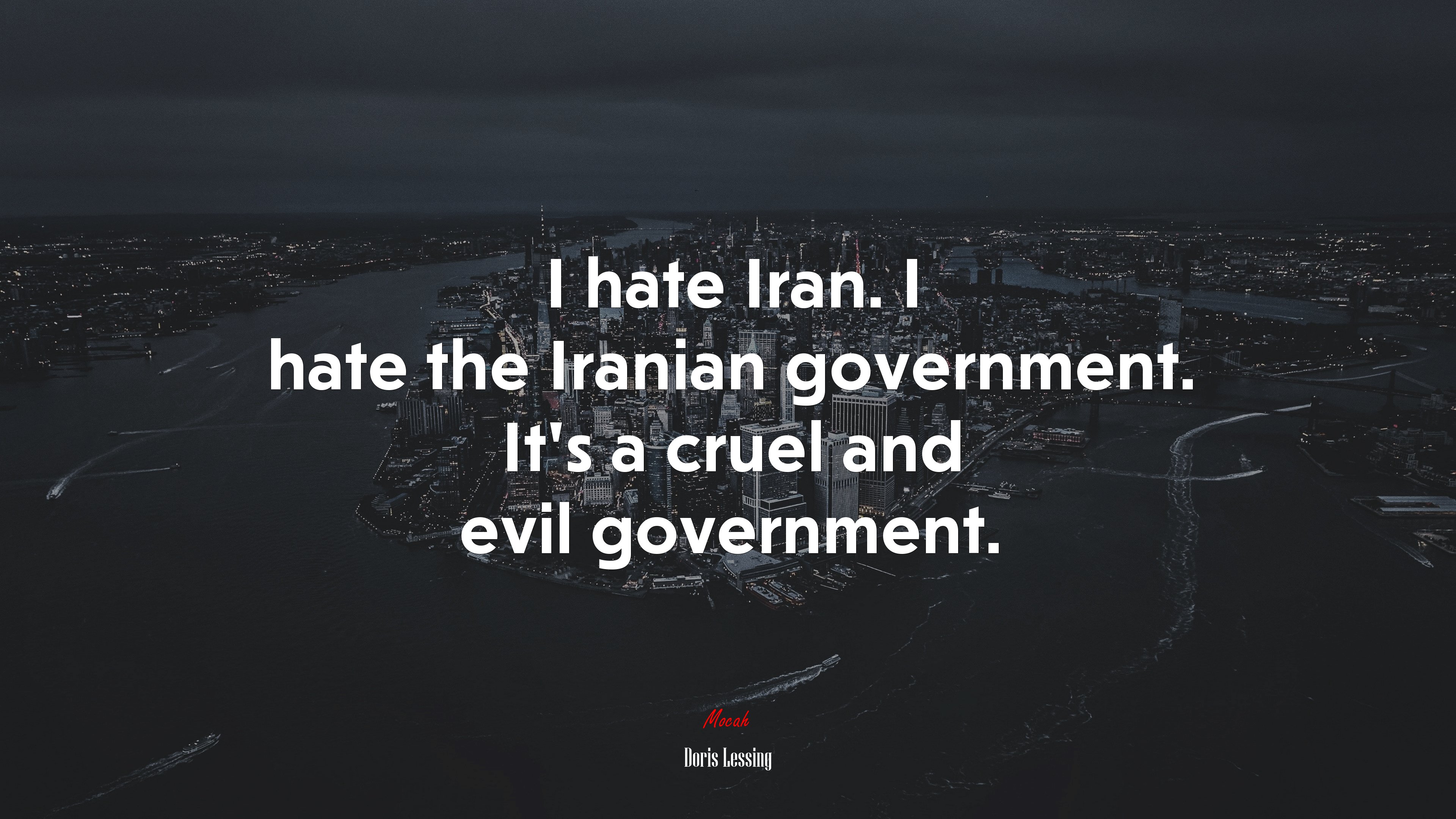 Doris Lessing Quote on Iran Government HD Wallpaper