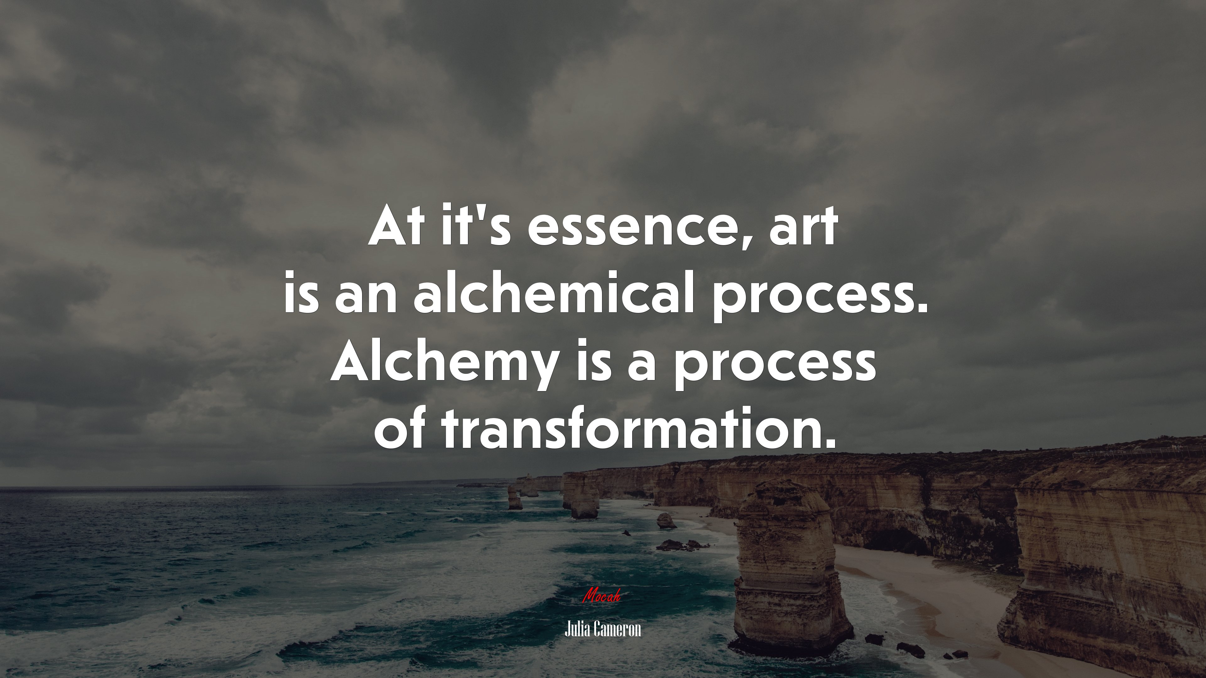 At it’s essence, art is an alchemical process. Alchemy is a process of transformation. | Julia Cameron quote HD Wallpaper