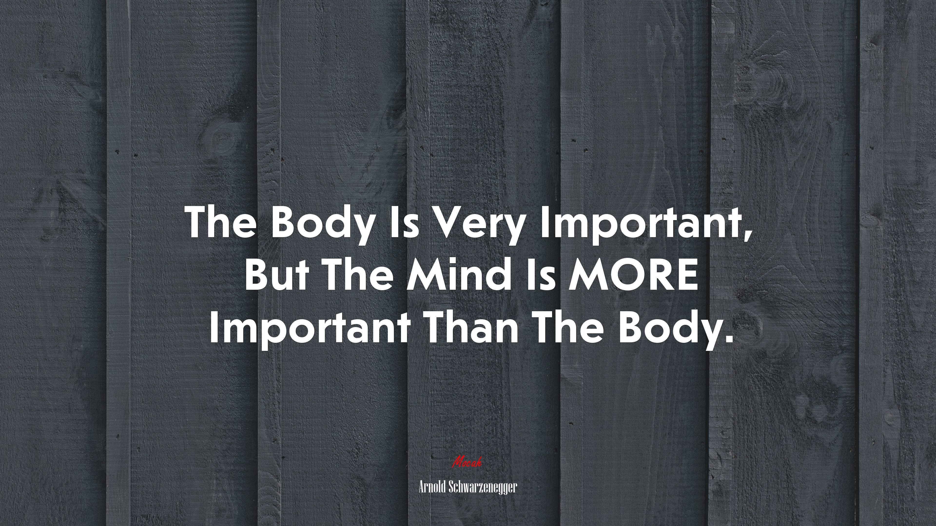 The Body Is Very Important, But The Mind Is MORE Important Than The Body. | Arnold Schwarzenegger quote HD Wallpaper