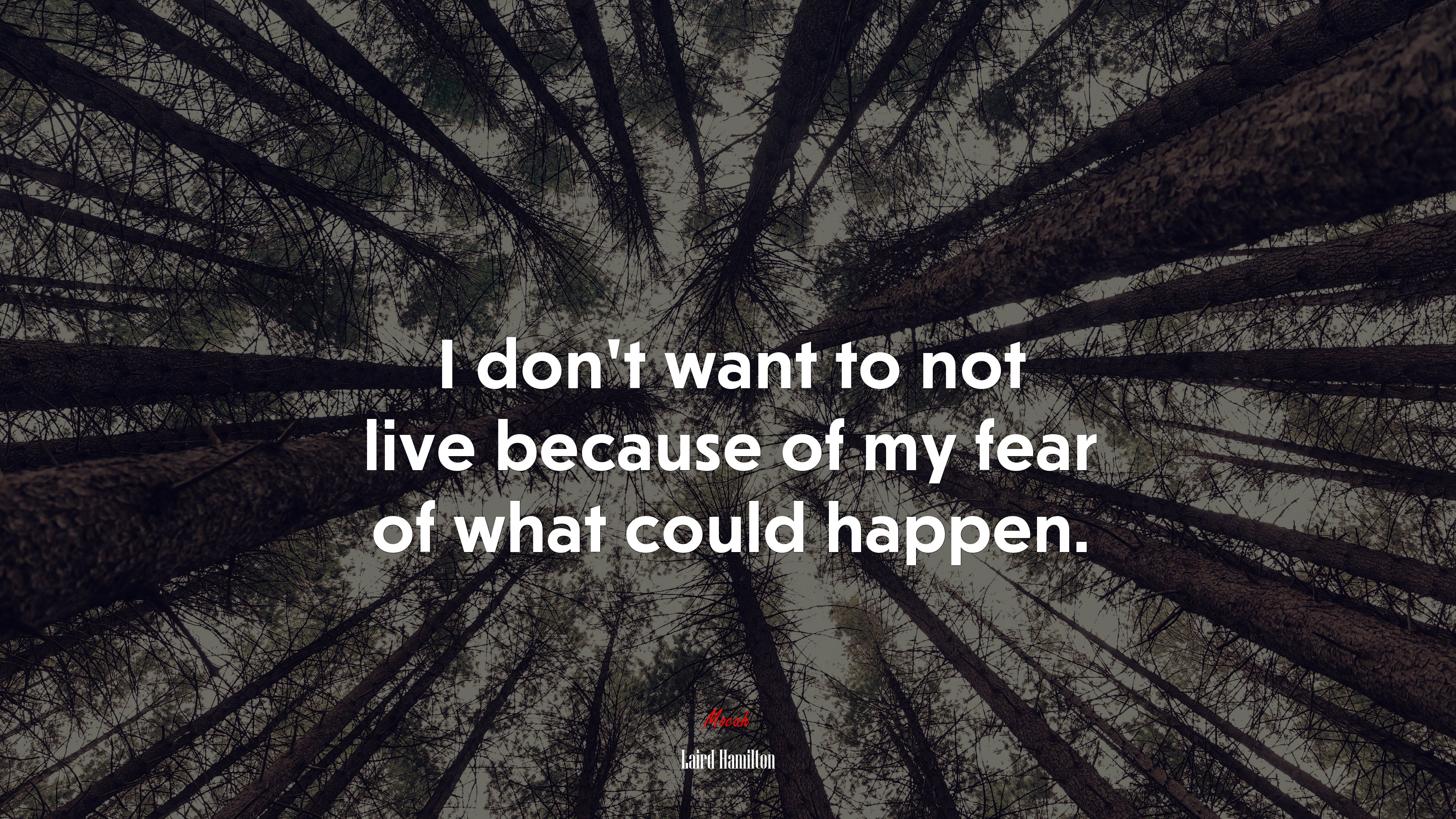 I don’t want to not live because of my fear of what could happen. | Laird Hamilton quote HD Wallpaper
