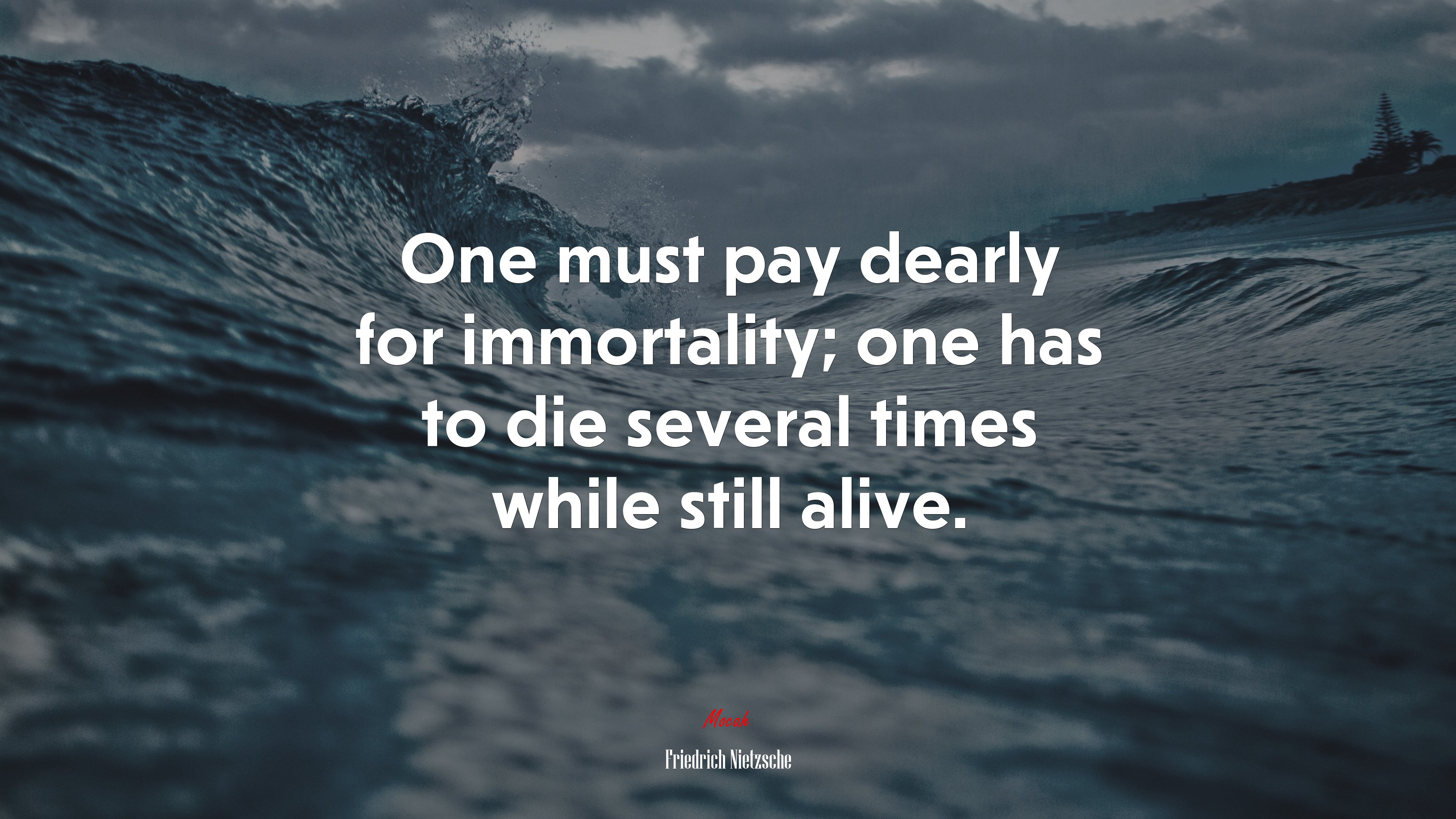 One must pay dearly for immortality; one has to die several times while still alive. | Friedrich Nietzsche quote HD Wallpaper