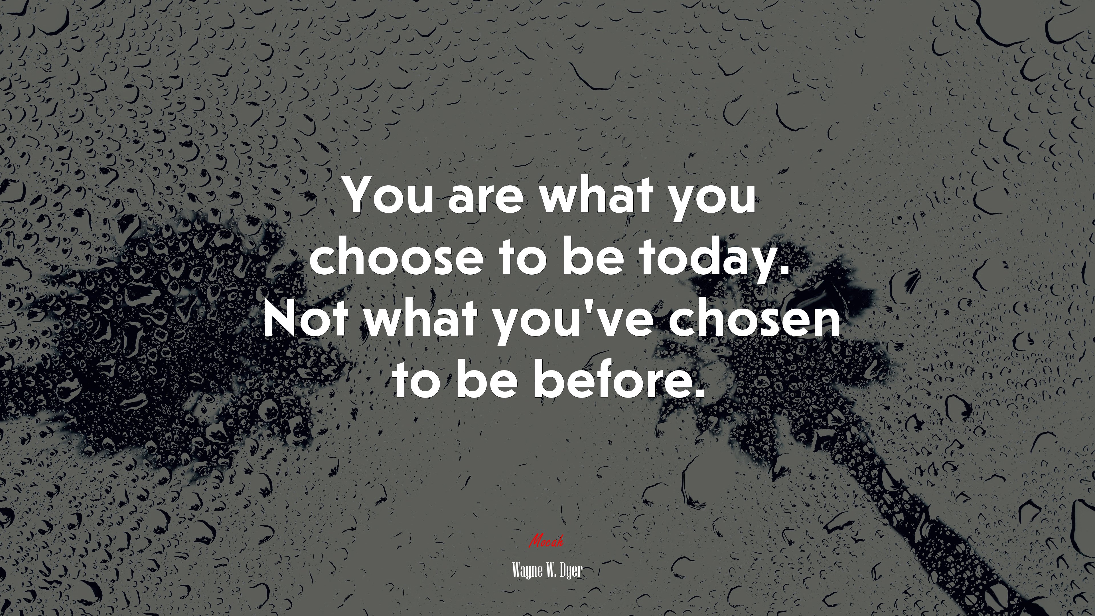 You are what you choose to be today. Not what youve chosen to be before. | Wayne W. Dyer quote HD Wallpaper