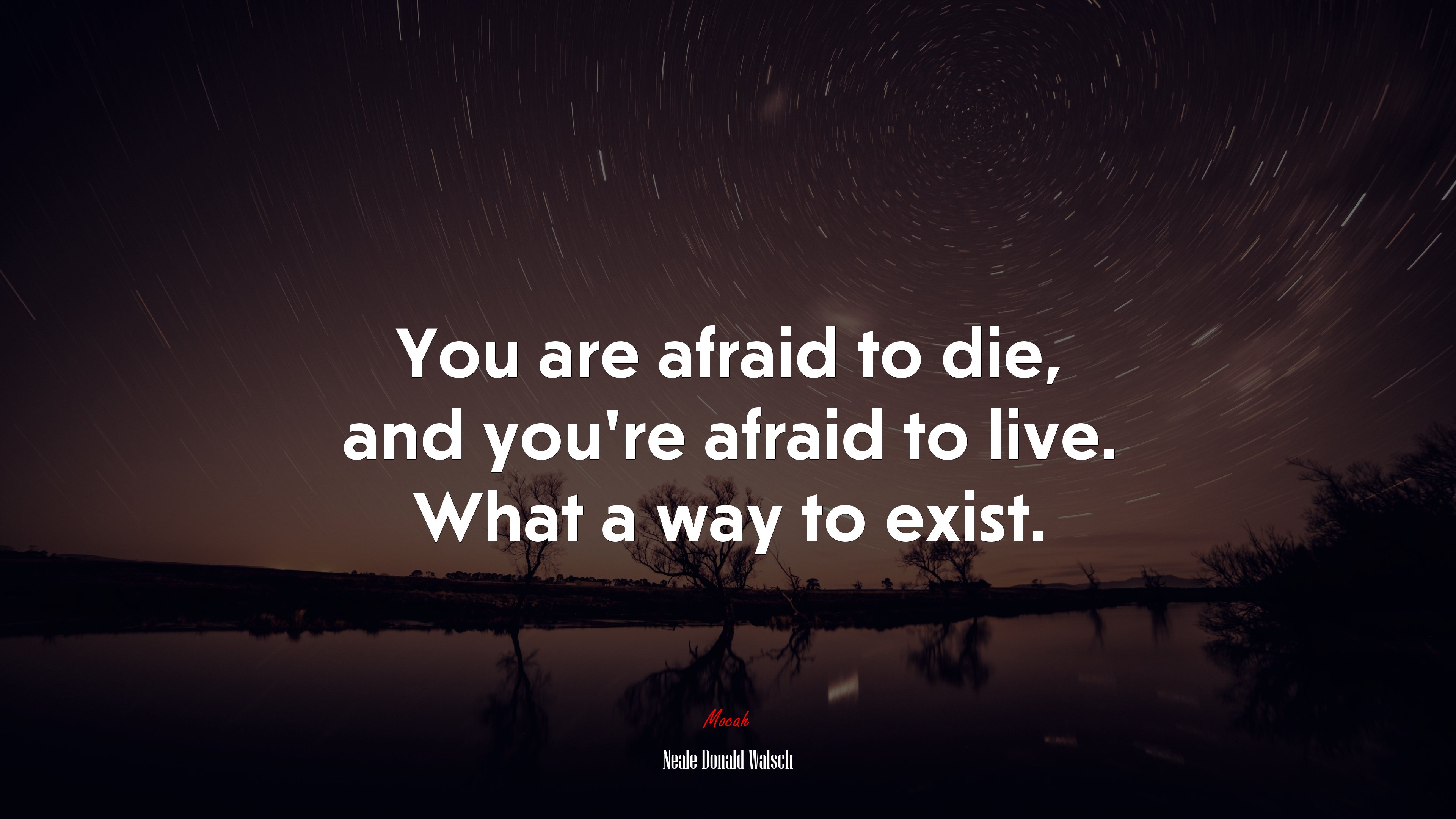 You are afraid to die, and you’re afraid to live. What a way to exist. | Neale Donald Walsch quote HD Wallpaper
