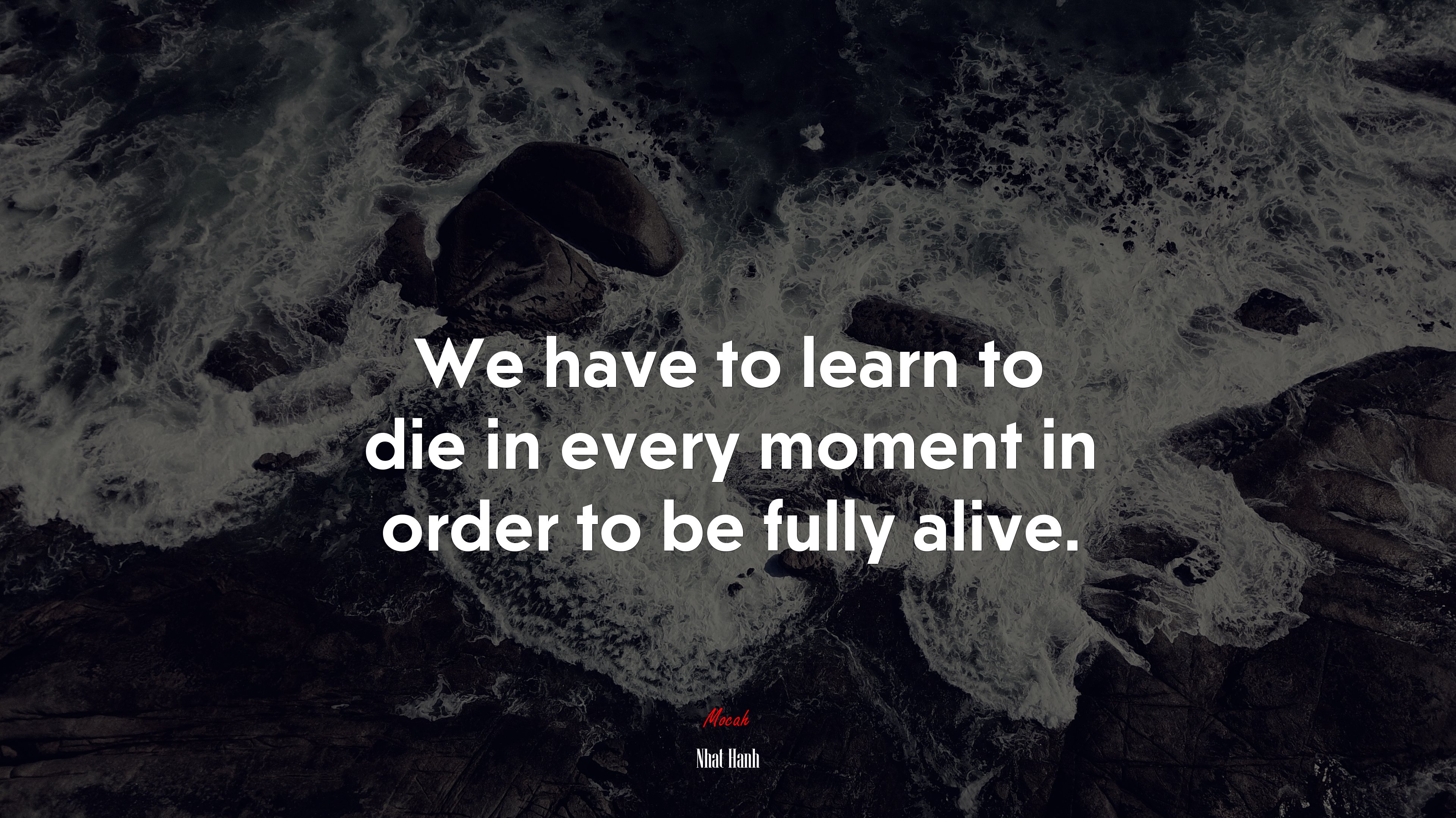 We have to learn to die in every moment in order to be fully alive. | Nhat Hanh quote HD Wallpaper