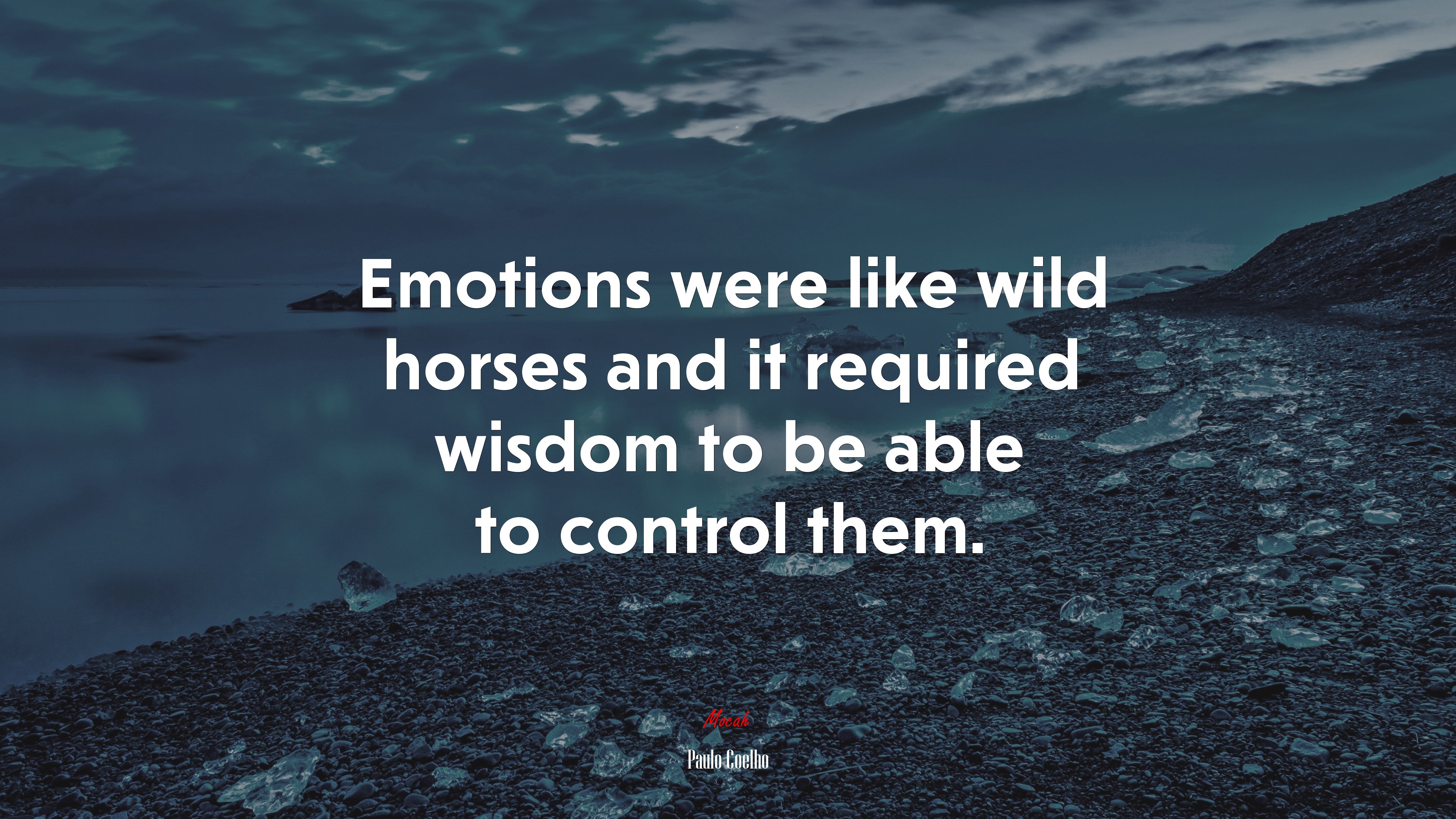 Emotions were like wild horses and it required wisdom to be able to control them. | Paulo Coelho quote HD Wallpaper