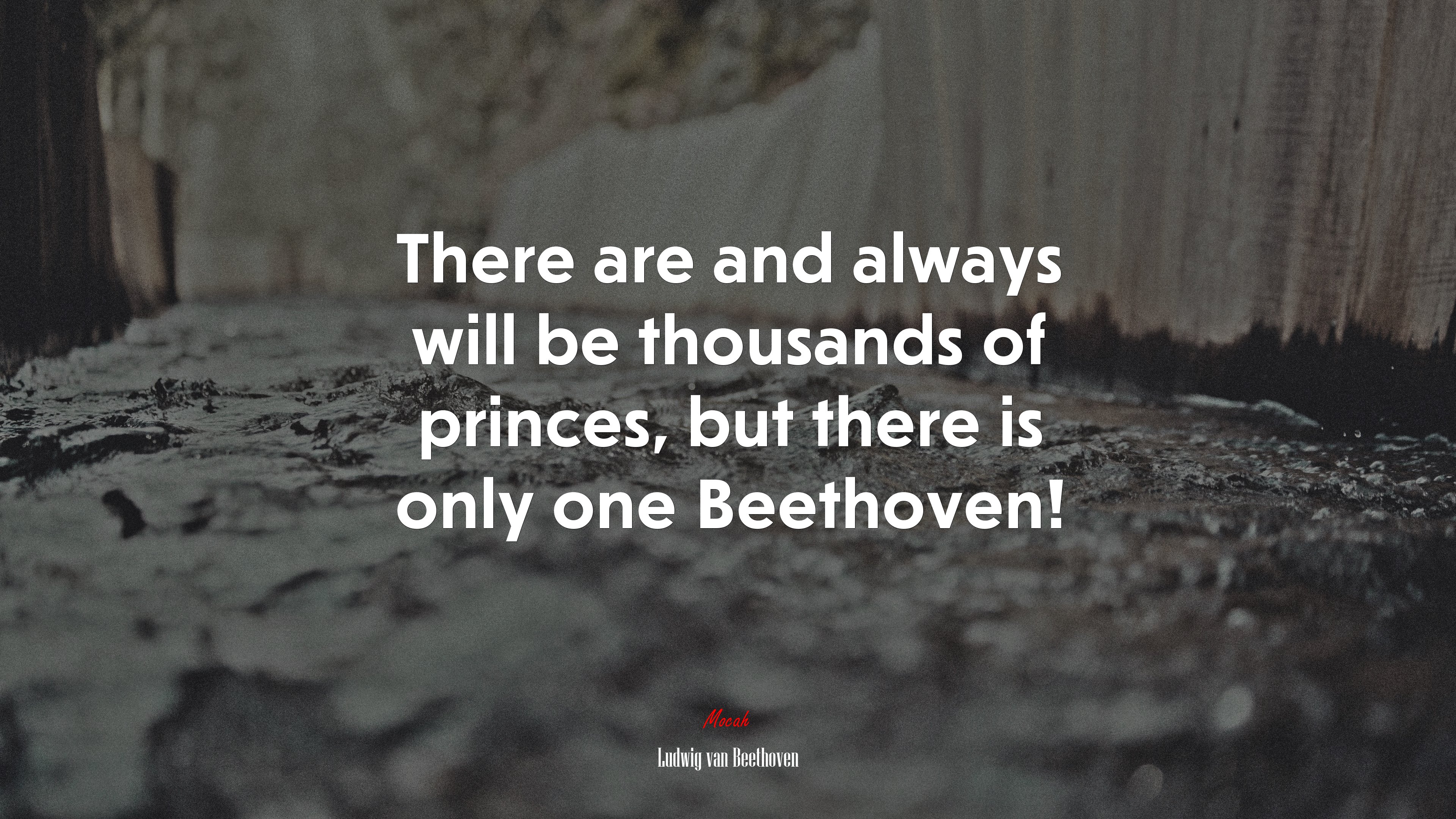 There are and always will be thousands of princes, but there is only one Beethoven! | Ludwig van Beethoven quote HD Wallpaper