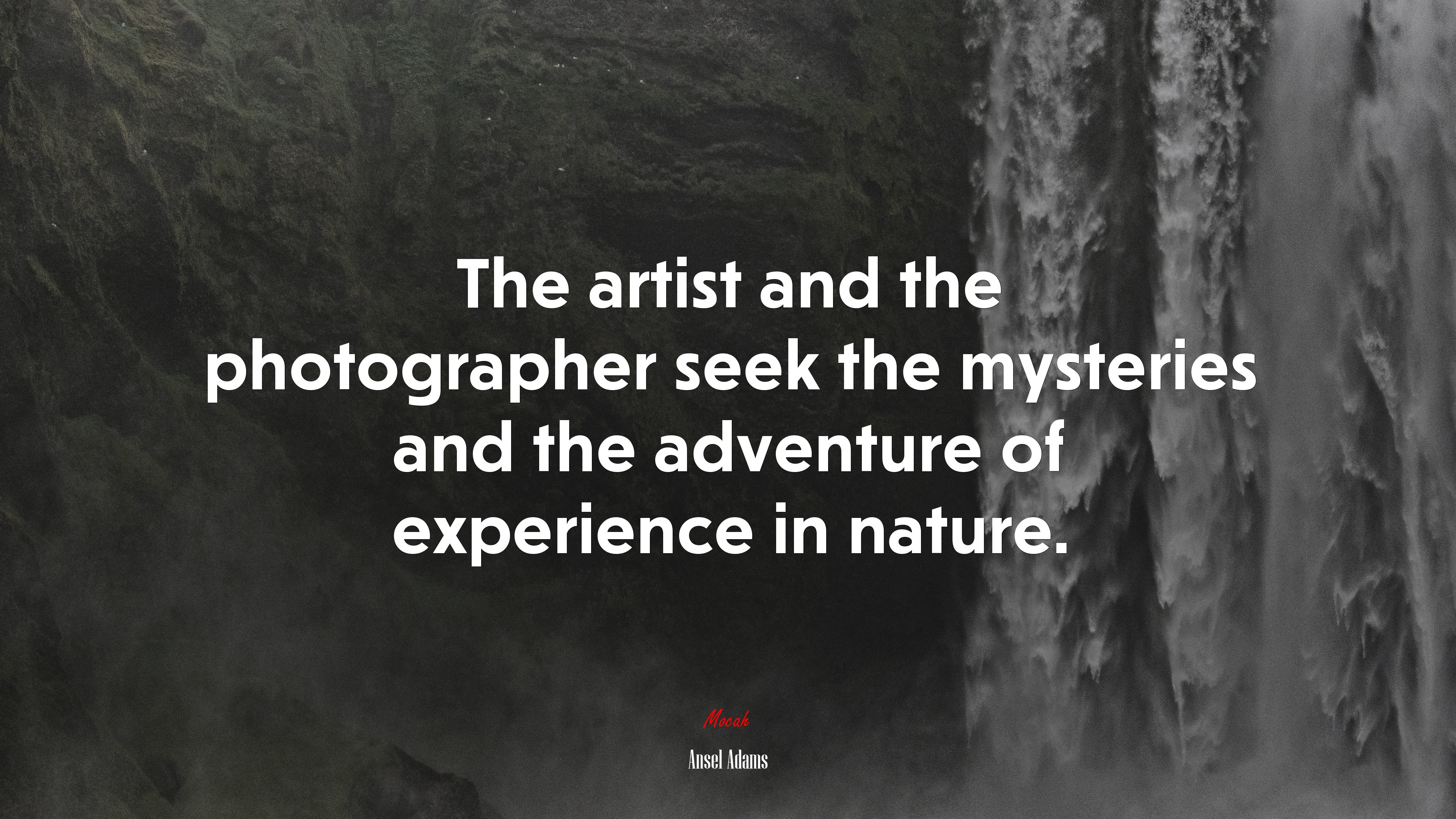 The artist and the photographer seek the mysteries and the adventure of experience in nature. | Ansel Adams quote HD Wallpaper