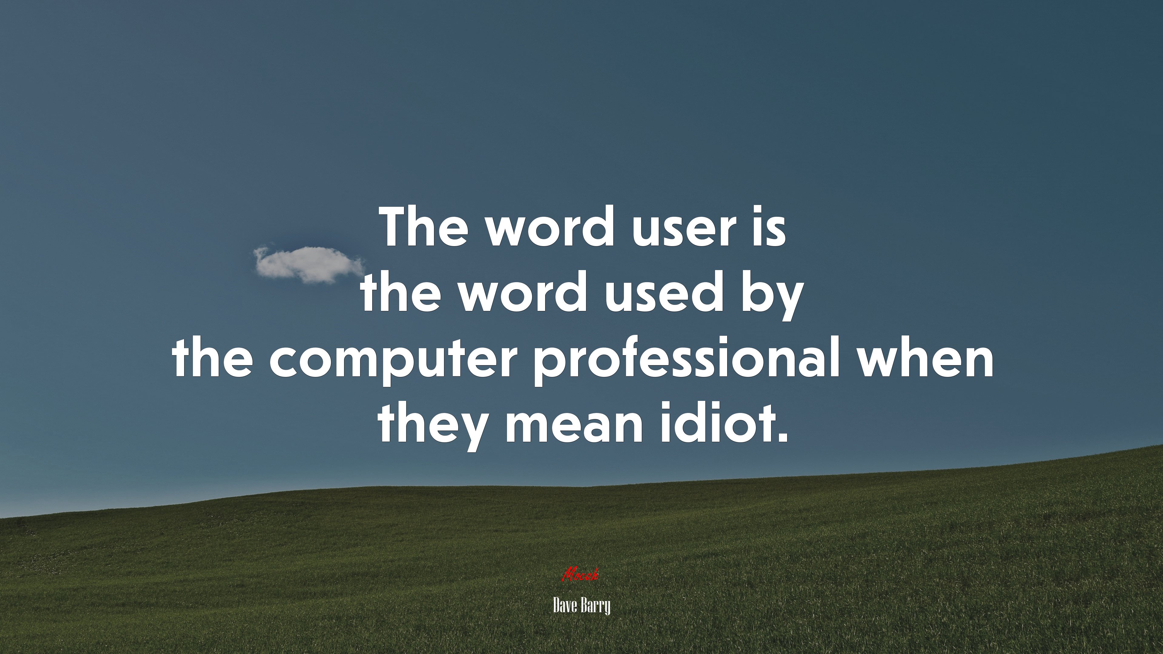 The word user is the word used by the computer professional when they mean idiot. | Dave Barry quote HD Wallpaper
